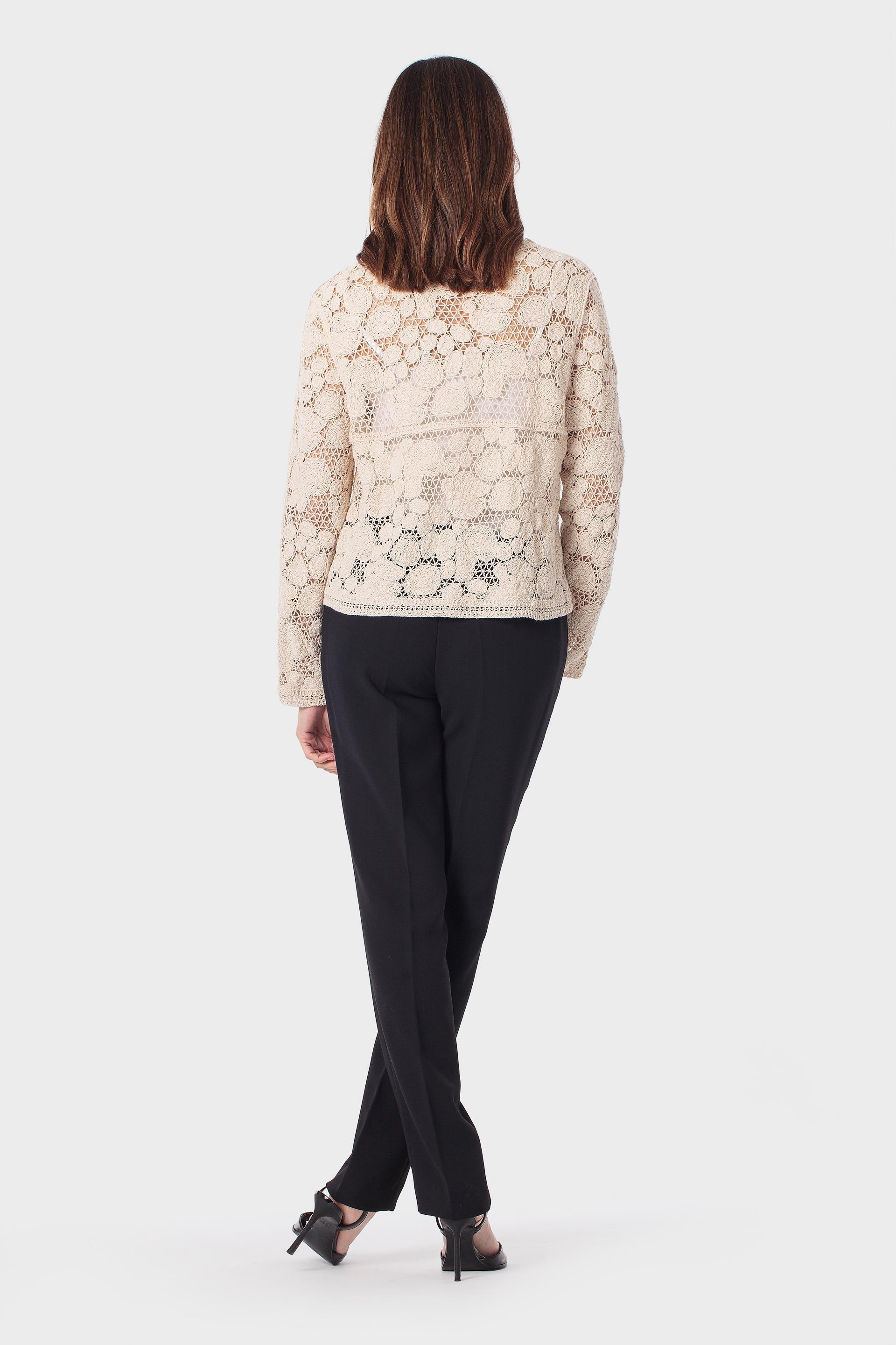 Beige Openwork Jacket, Beige, large image number 3