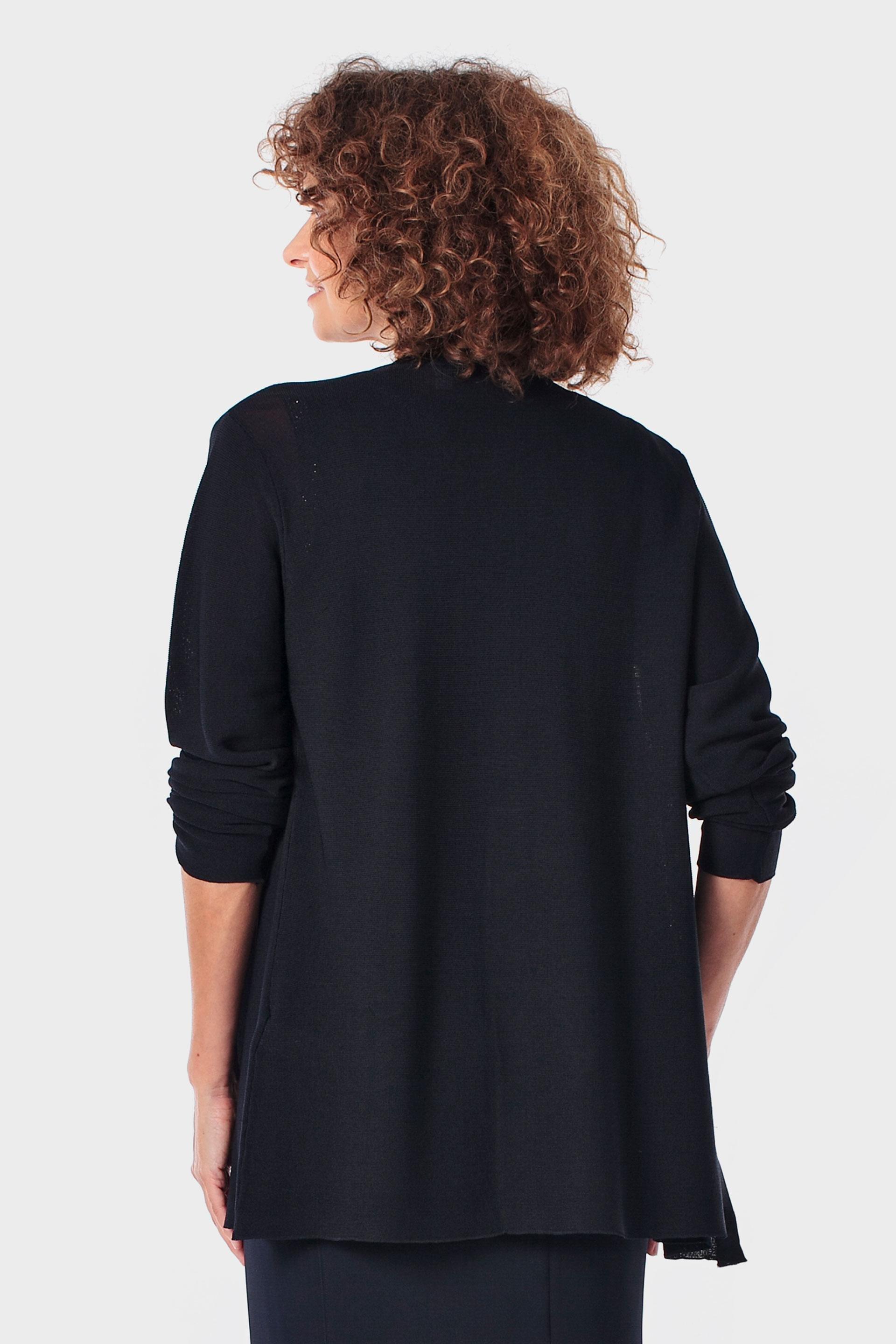 Navy Cardigan With Gemstones, 3701_104, large image number 2