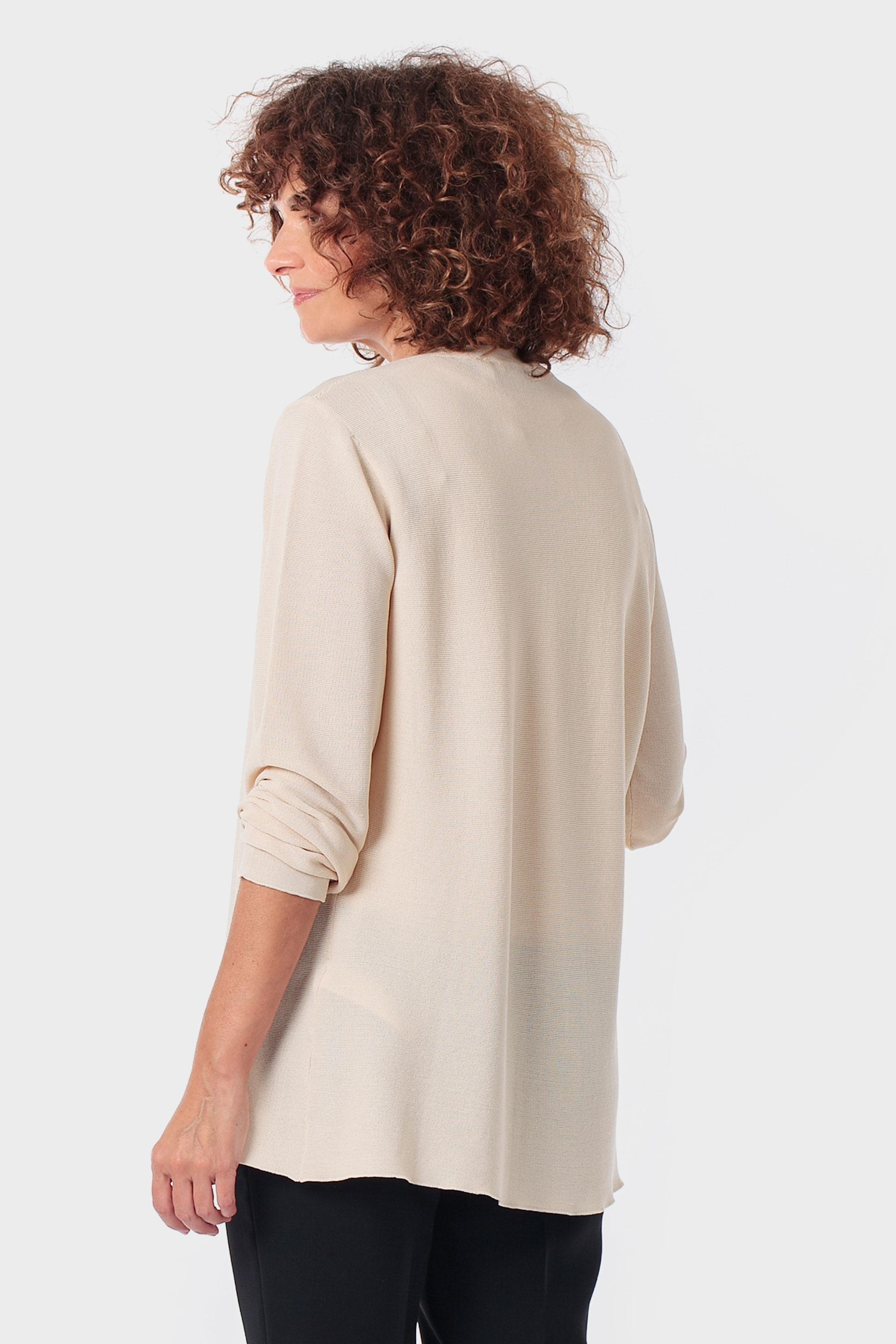 Embellished Neckline Cardigan, Beige, medium