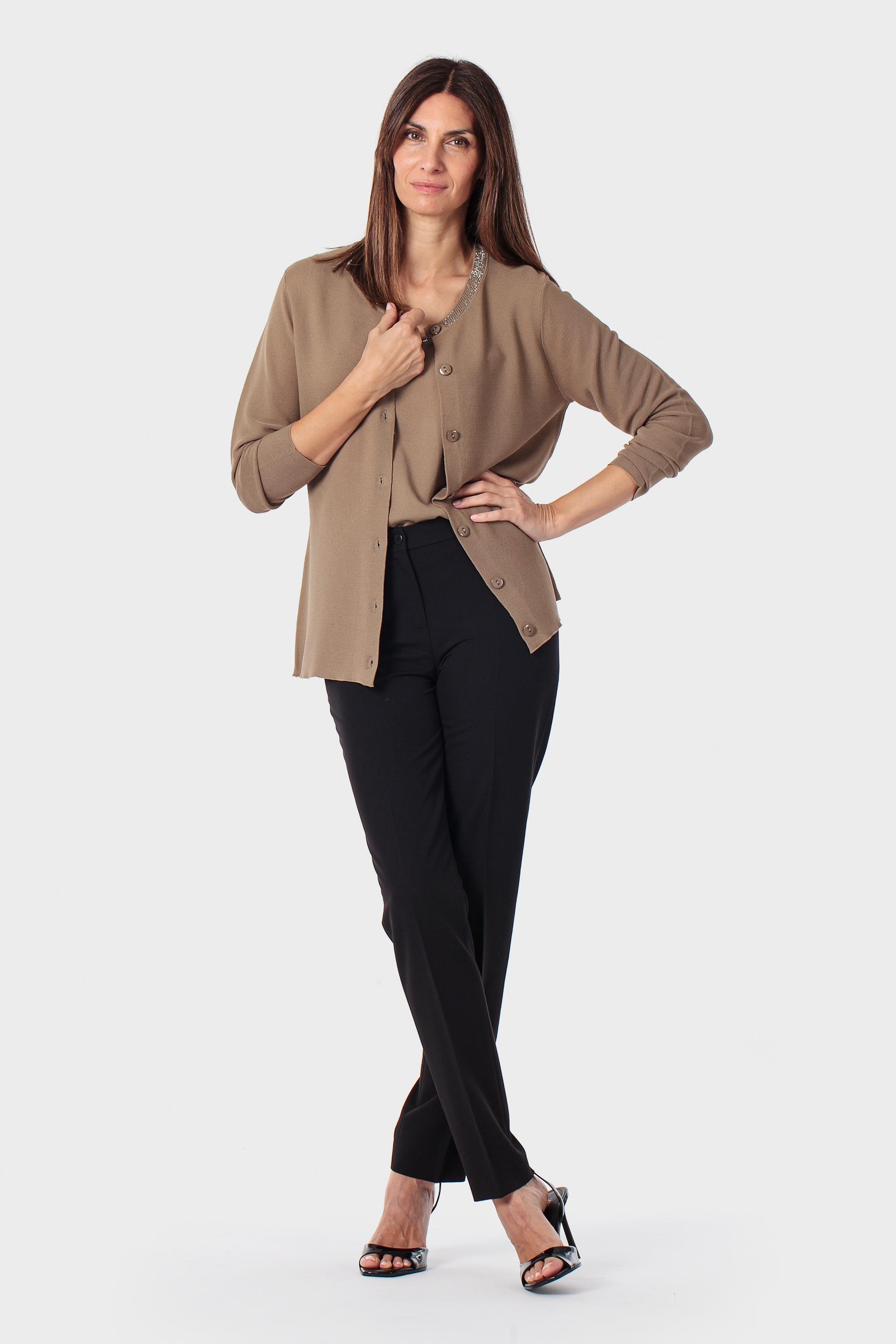 Embellished Neckline Cardigan, 3701_155, medium