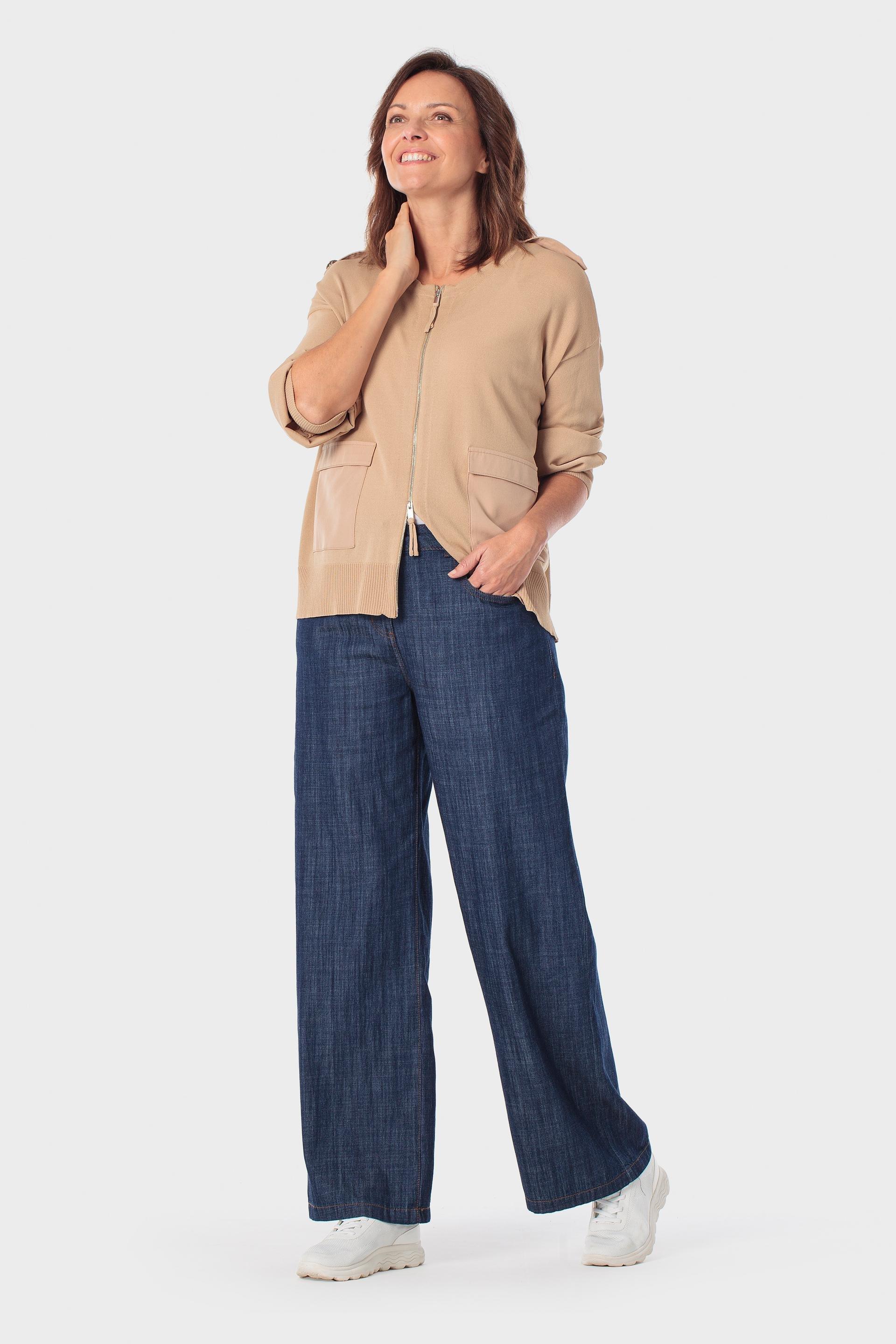 Beige Zipper Jacket, 3701_144, large image number 1