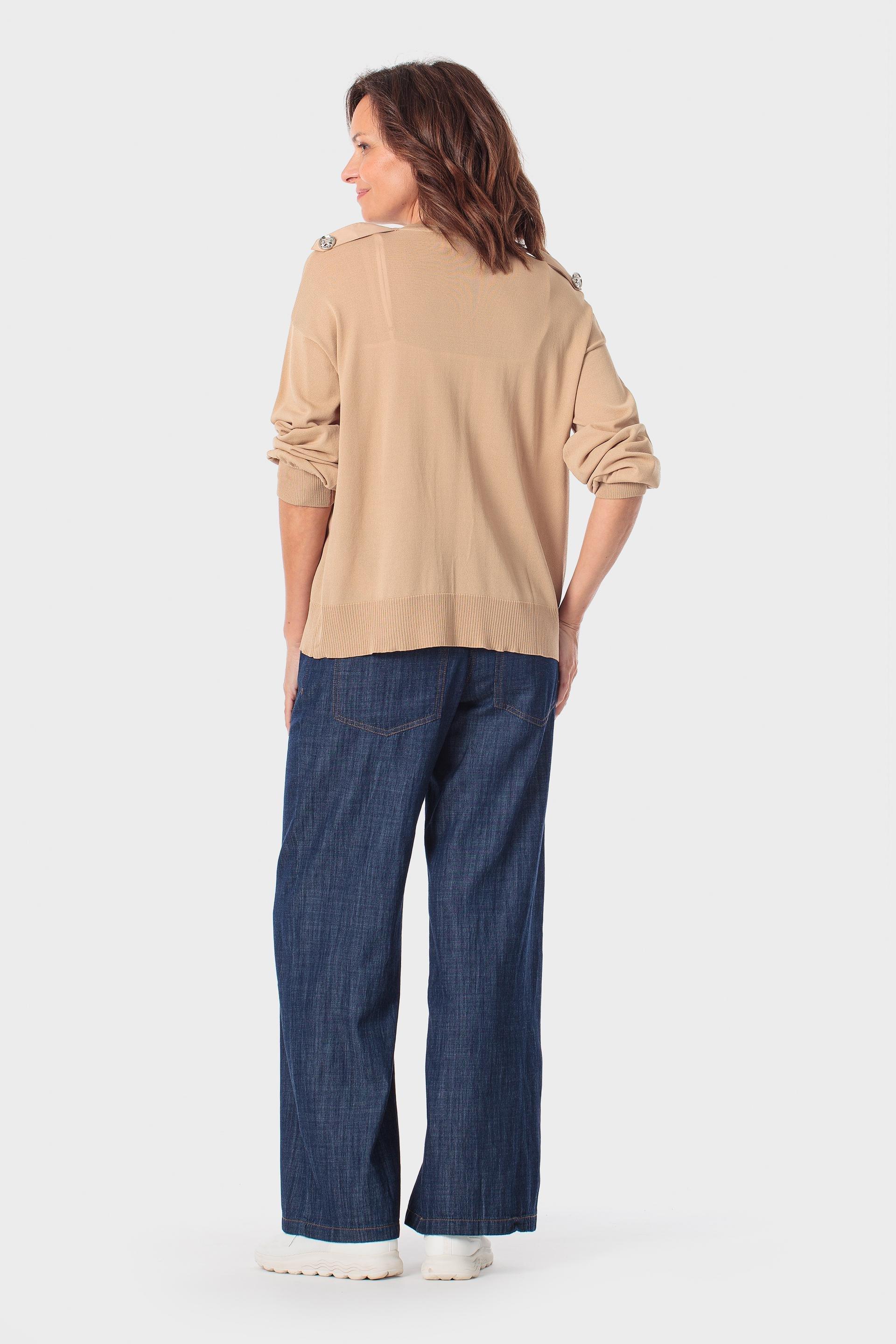 Beige Zipper Jacket, 3701_144, large image number 3