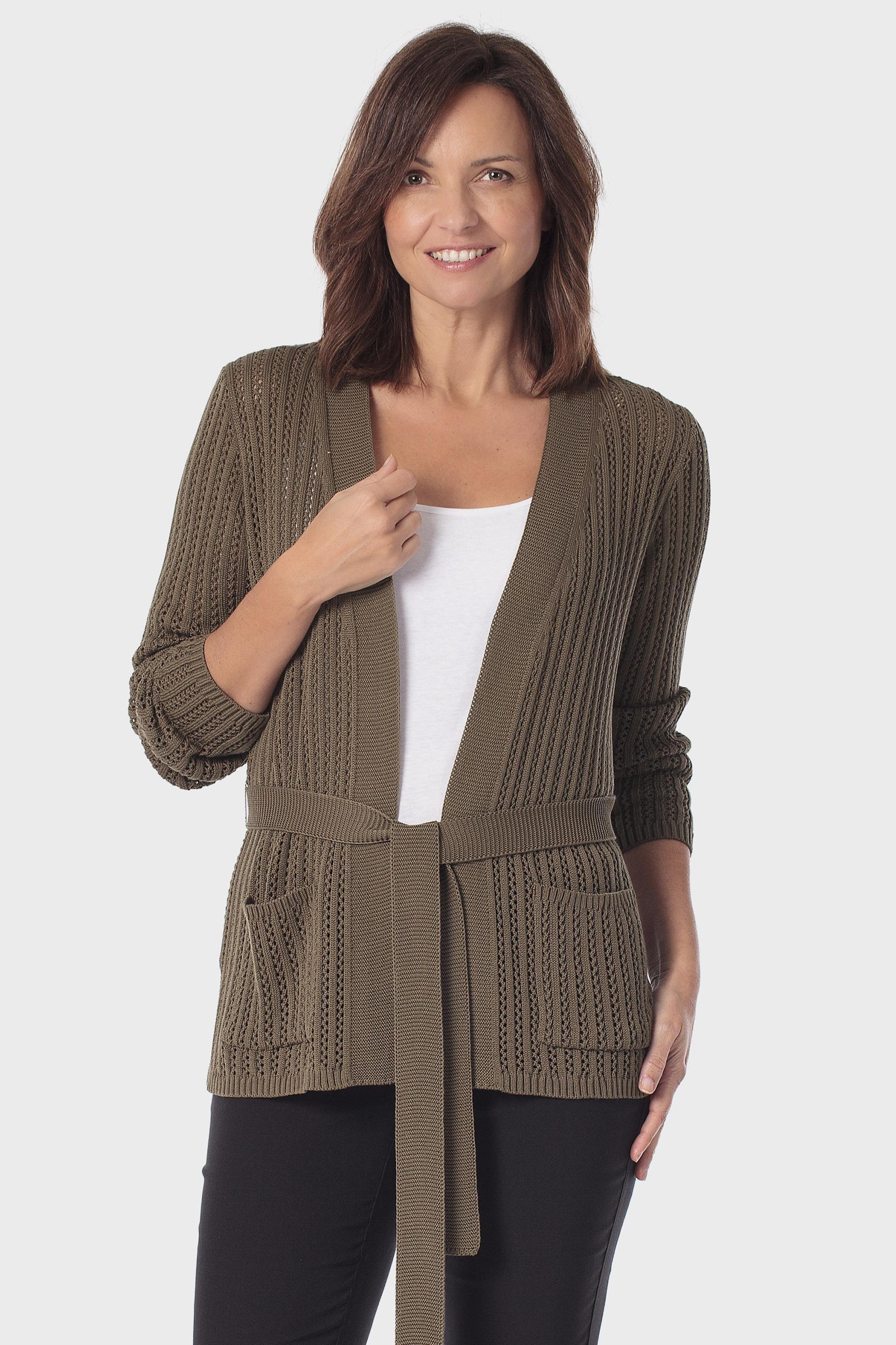 سترة كاكي بحزام, 3701_155, large image number 0