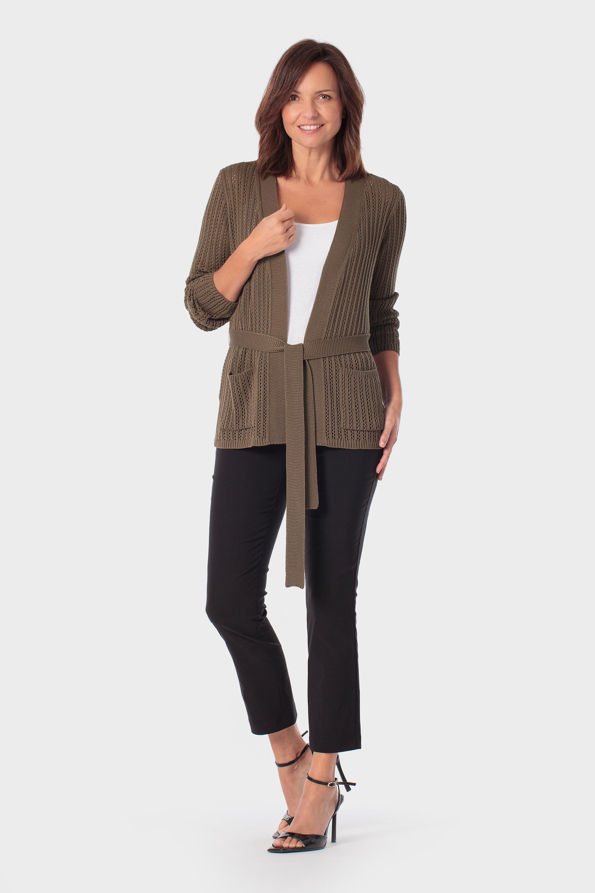 Khaki Belted Jacket, 3701_155, large image number 1