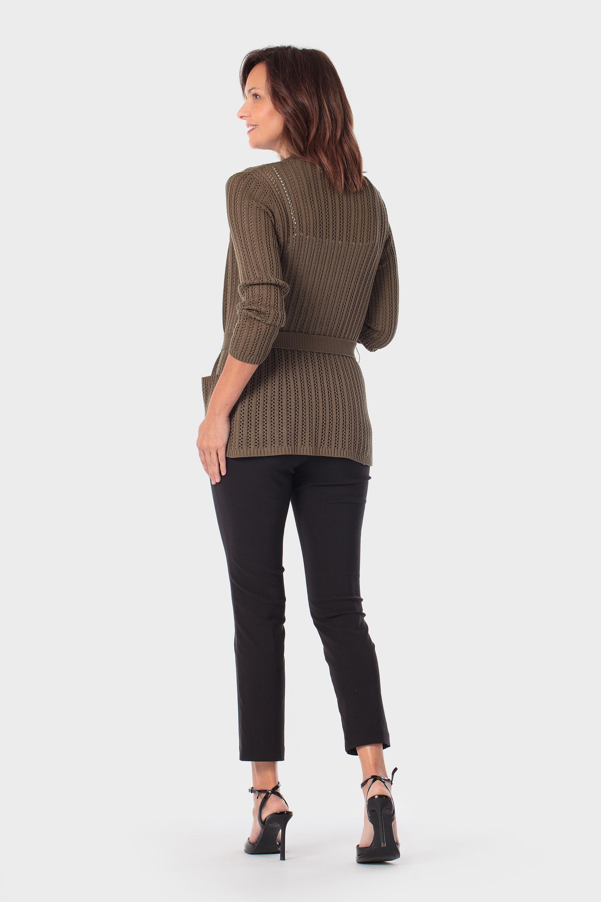 Khaki Belted Jacket, 3701_155, large image number 3