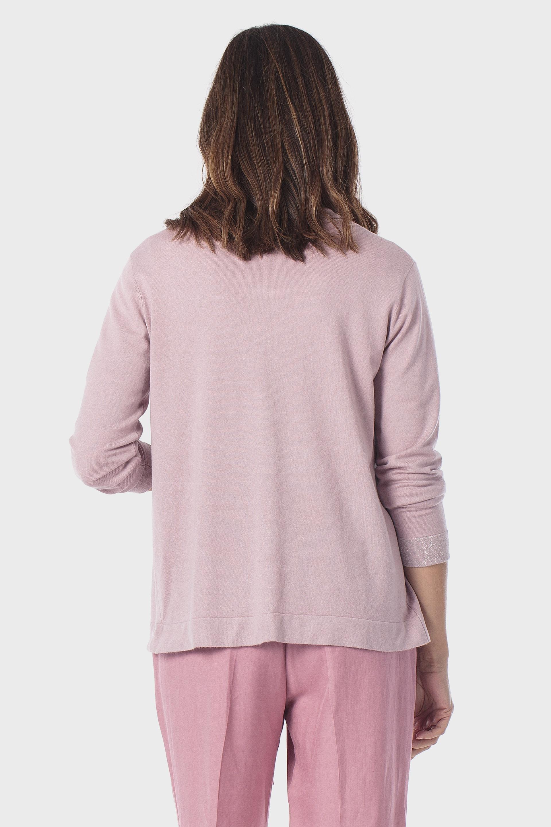جاكيت وردي بخيوط معدنية, Pink, medium