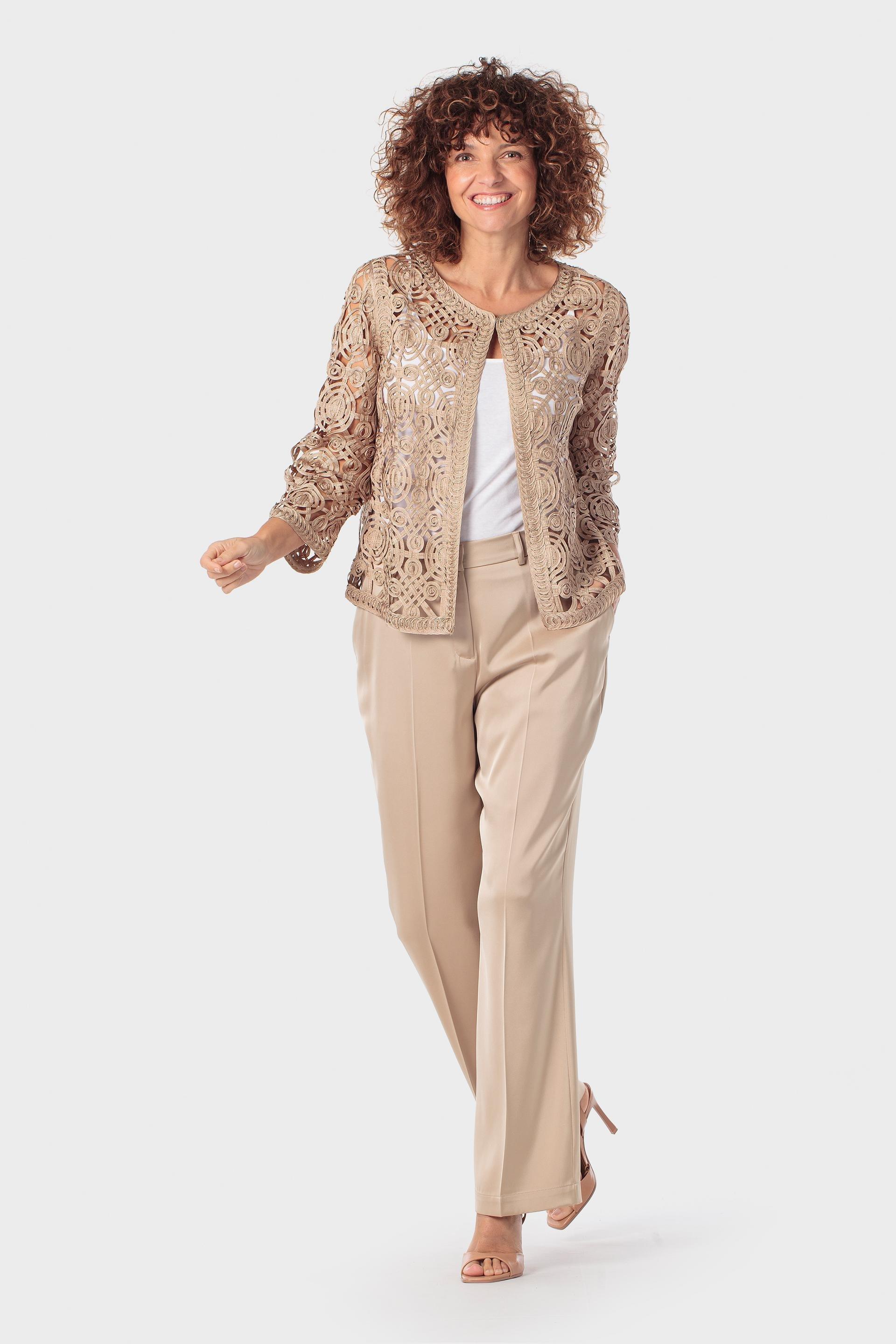 جاكيت بيج بنقشة فانتازي, Beige Sand, large image number 1