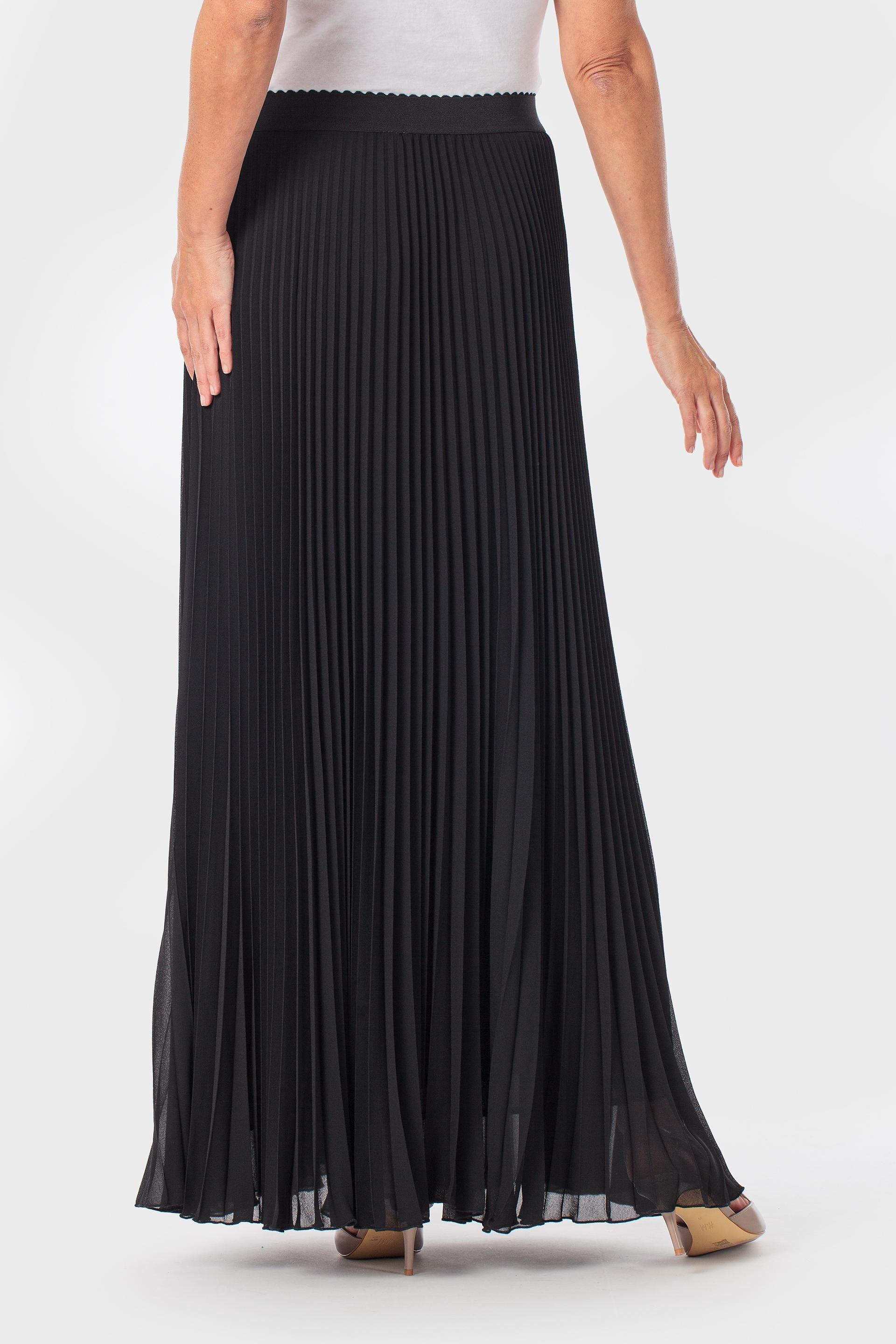 Black Long Pleated Skirt, 3701_120, medium