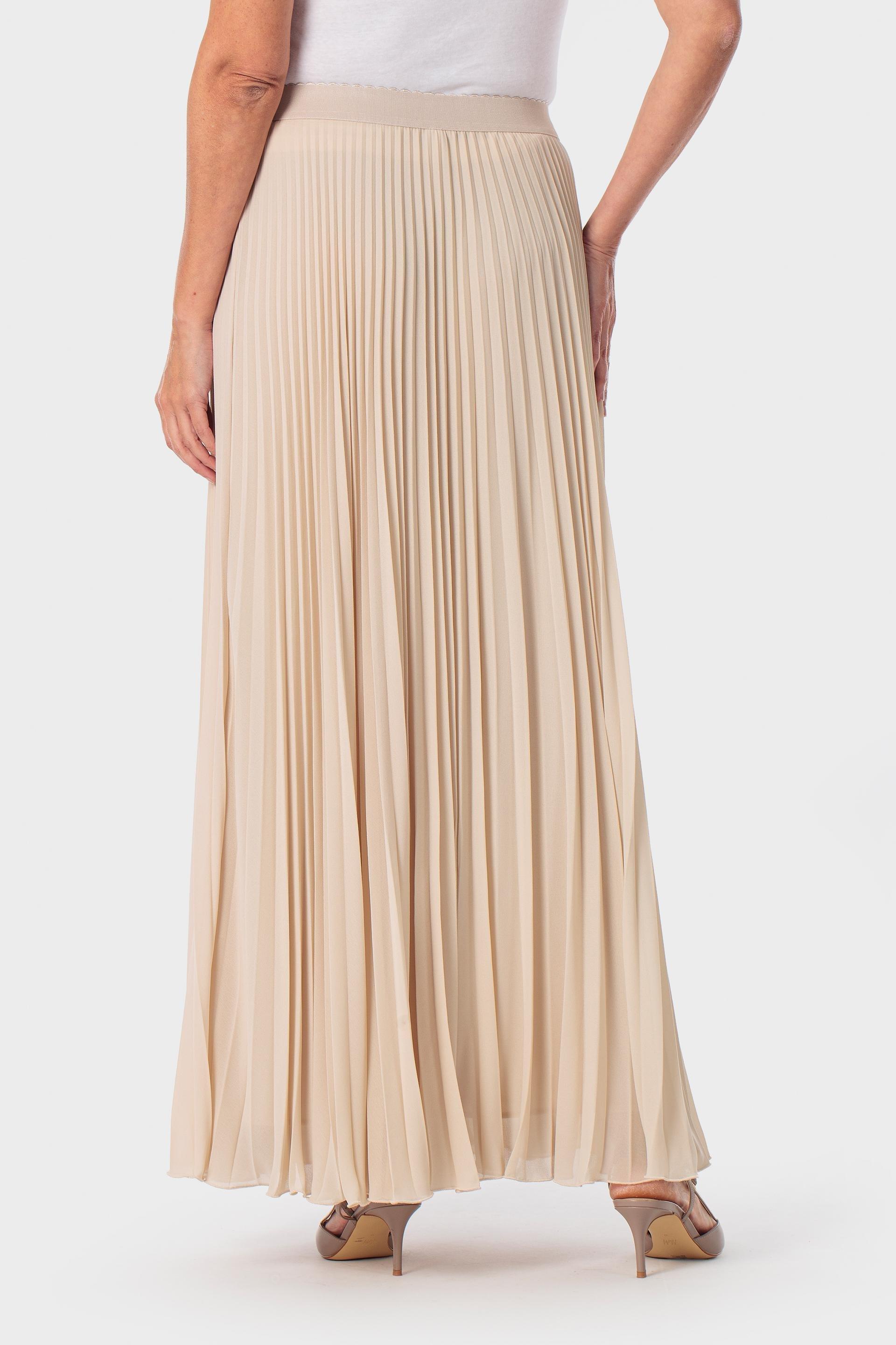 Pleated Maxi Skirt Beige, Beige Sand, large image number 3