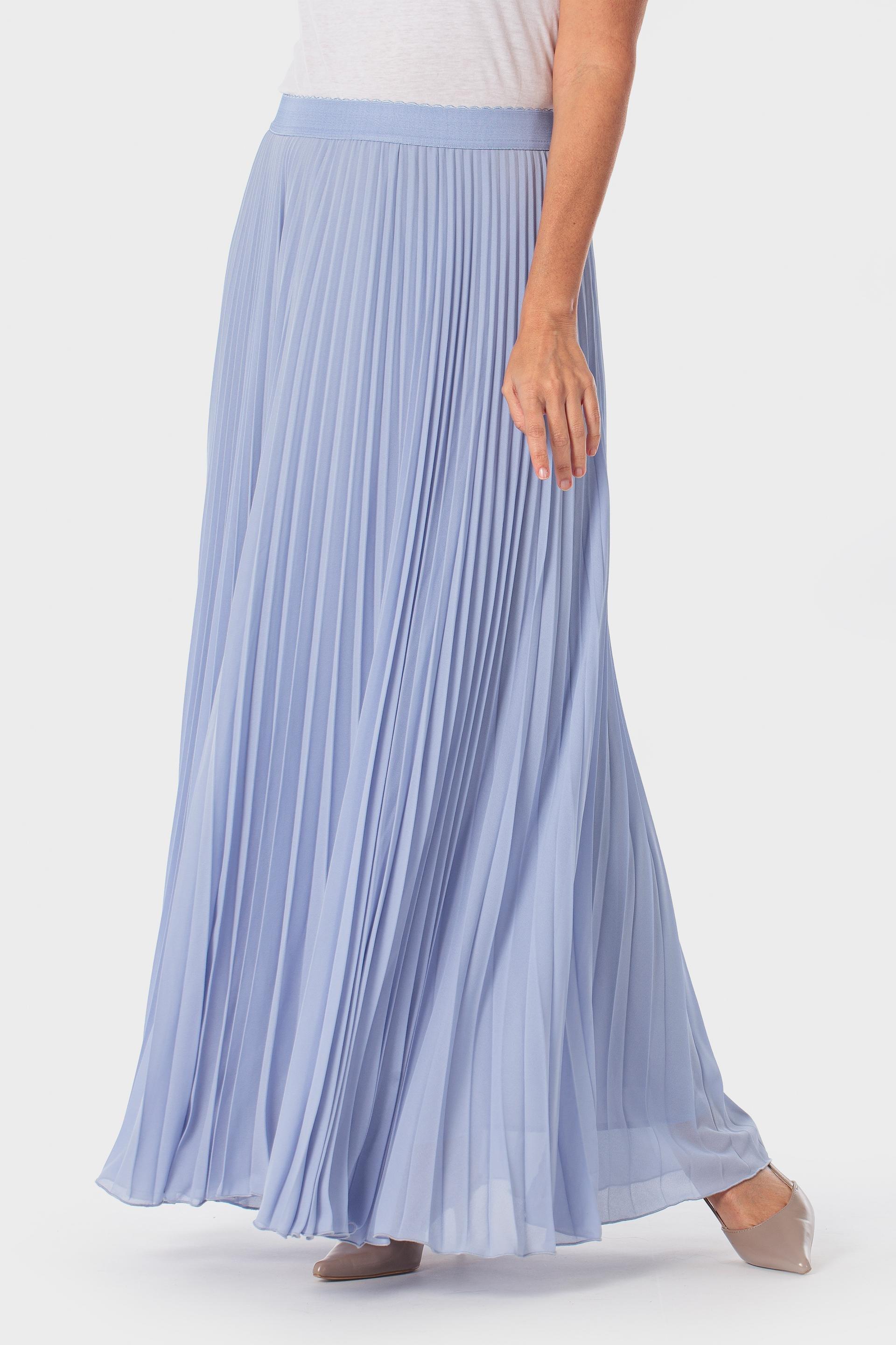 Purple Long Pleated Skirt, 3701_399, large image number 2