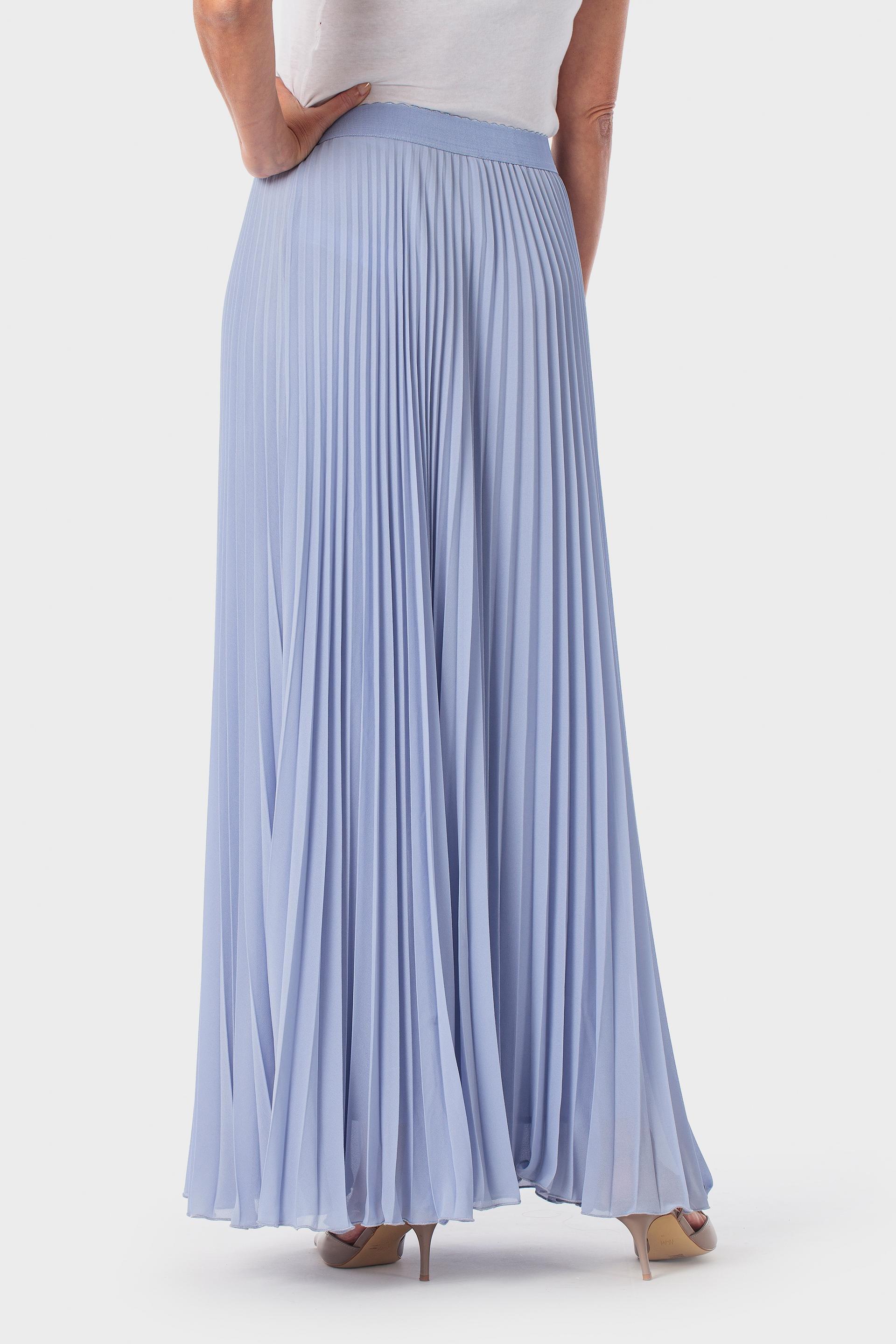 Purple Long Pleated Skirt, 3701_399, large image number 3