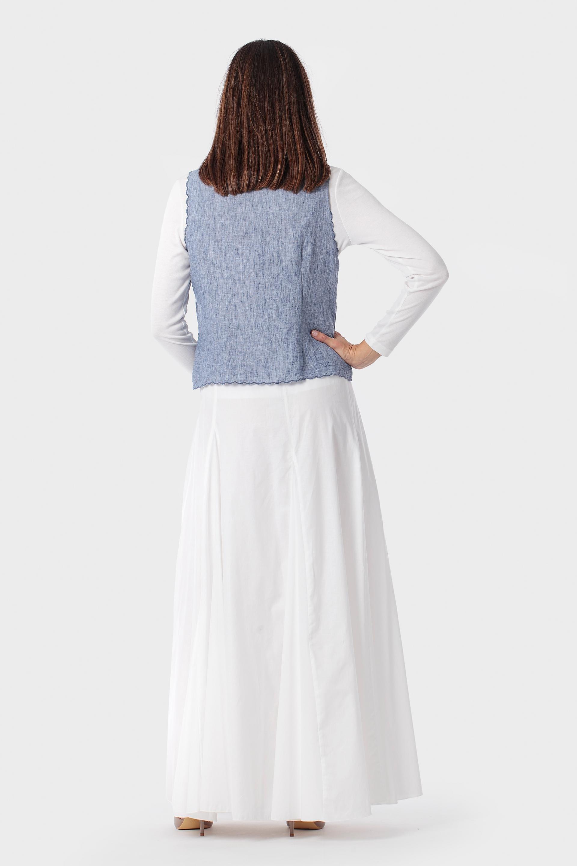 White Long Skirt, 3701_232, large image number 1