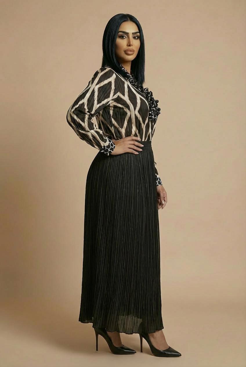 Long satin skirt, 3701_120, large image number 2