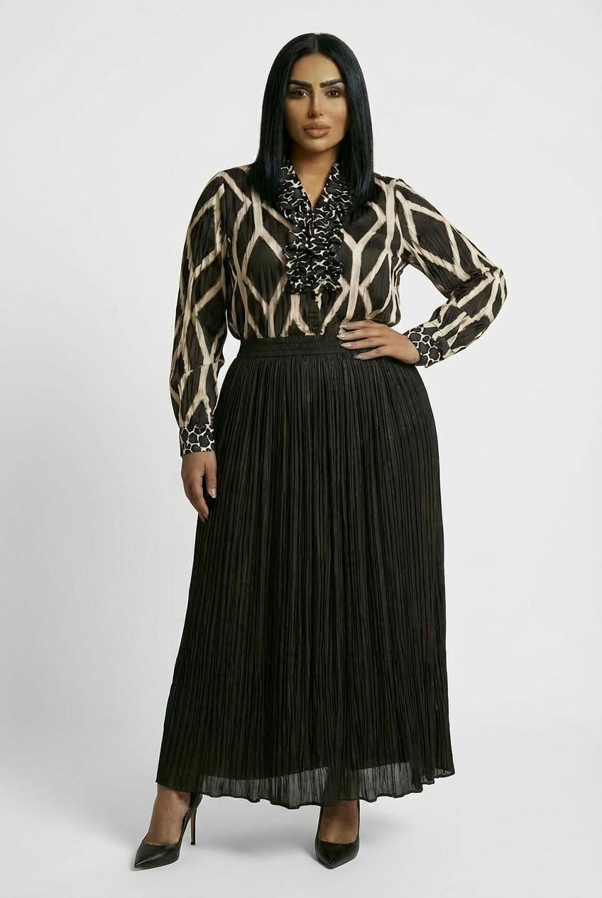 Long satin skirt, 3701_120, large image number 4