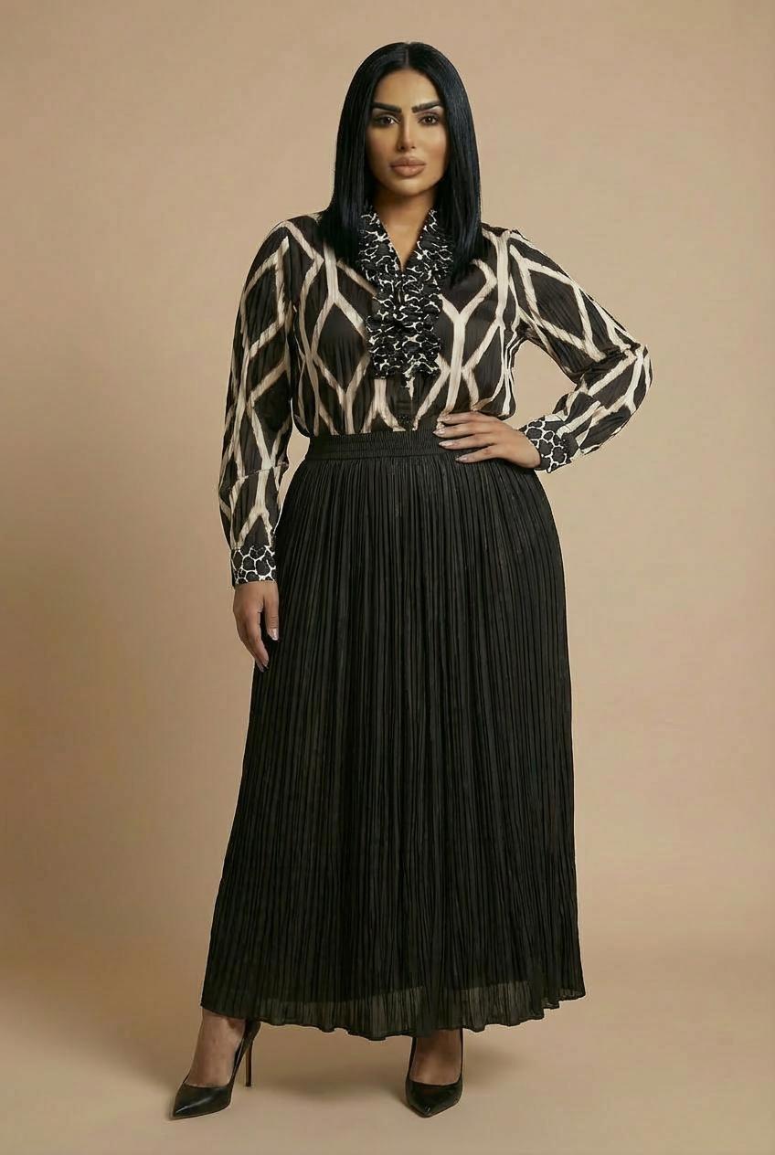 Long satin skirt, 3701_120, large image number 4