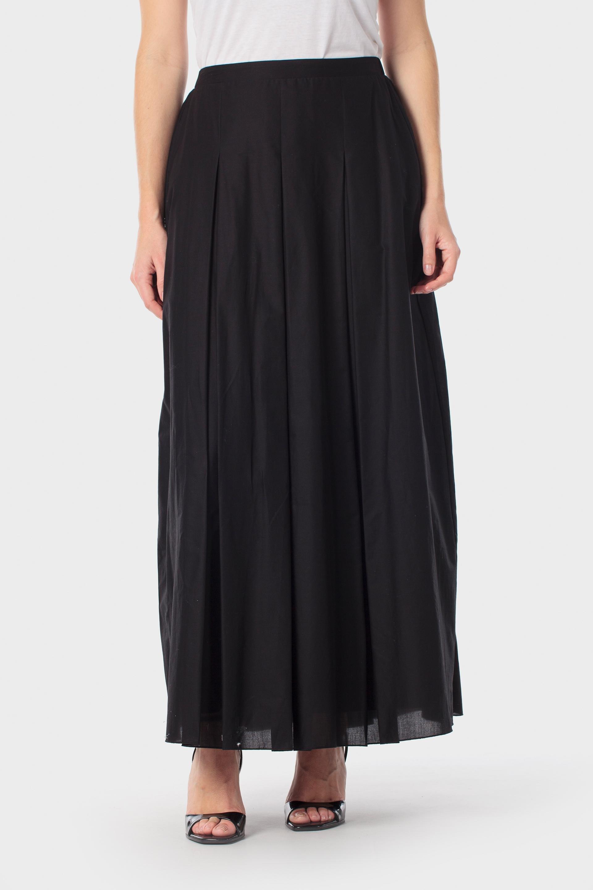 Black Long Skirt, Black, medium