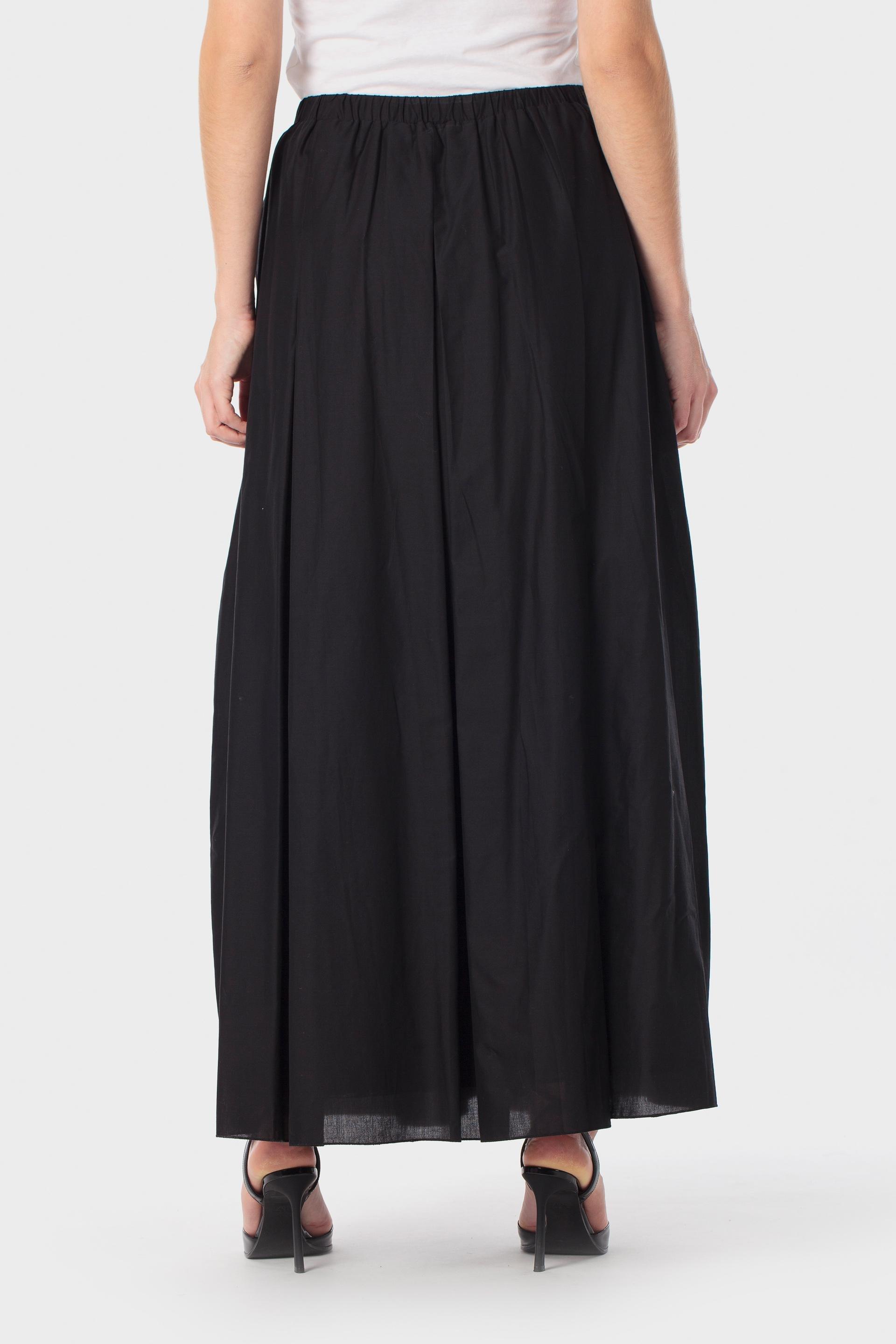 Black Long Skirt, Black, medium