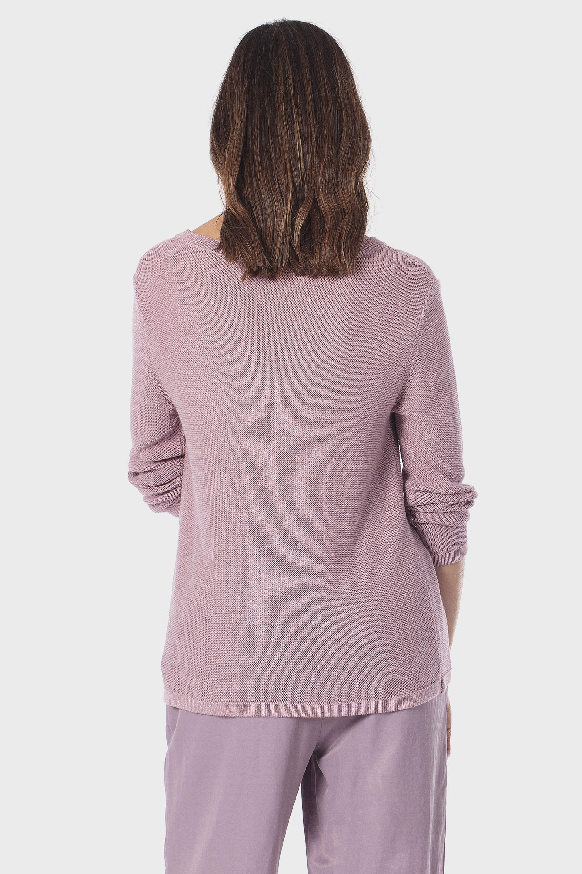Pink Metallic Thread Sweater, 3701_328, large image number 2