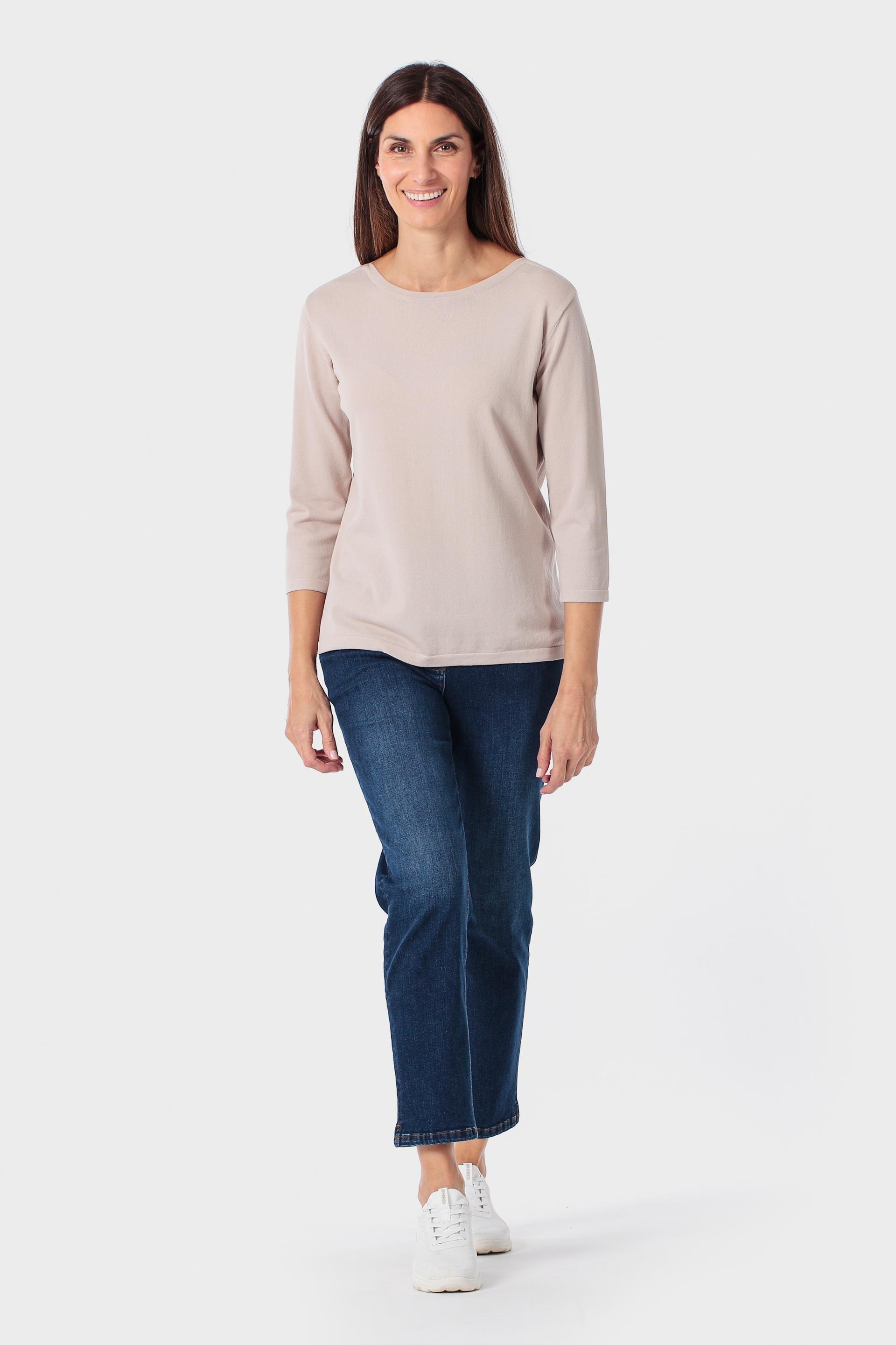 Pink Basic Sweater, Beige, large image number 1