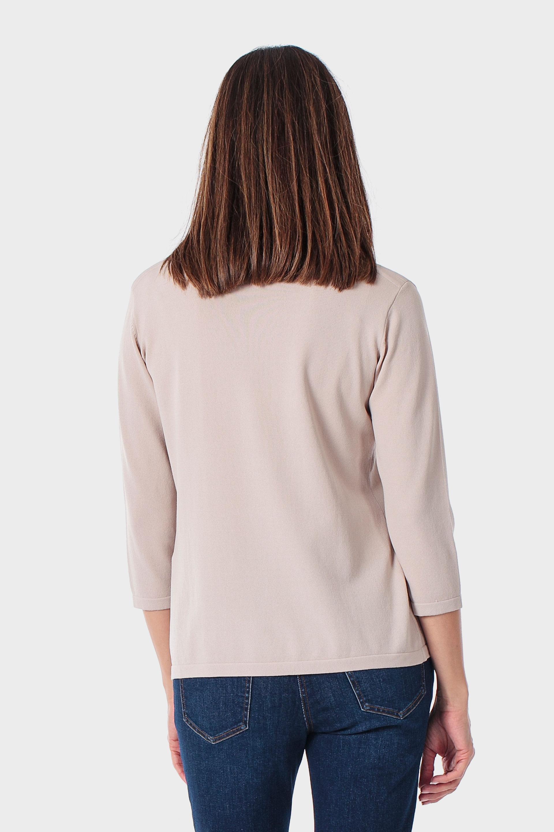 Pink Basic Sweater, Beige, large image number 2