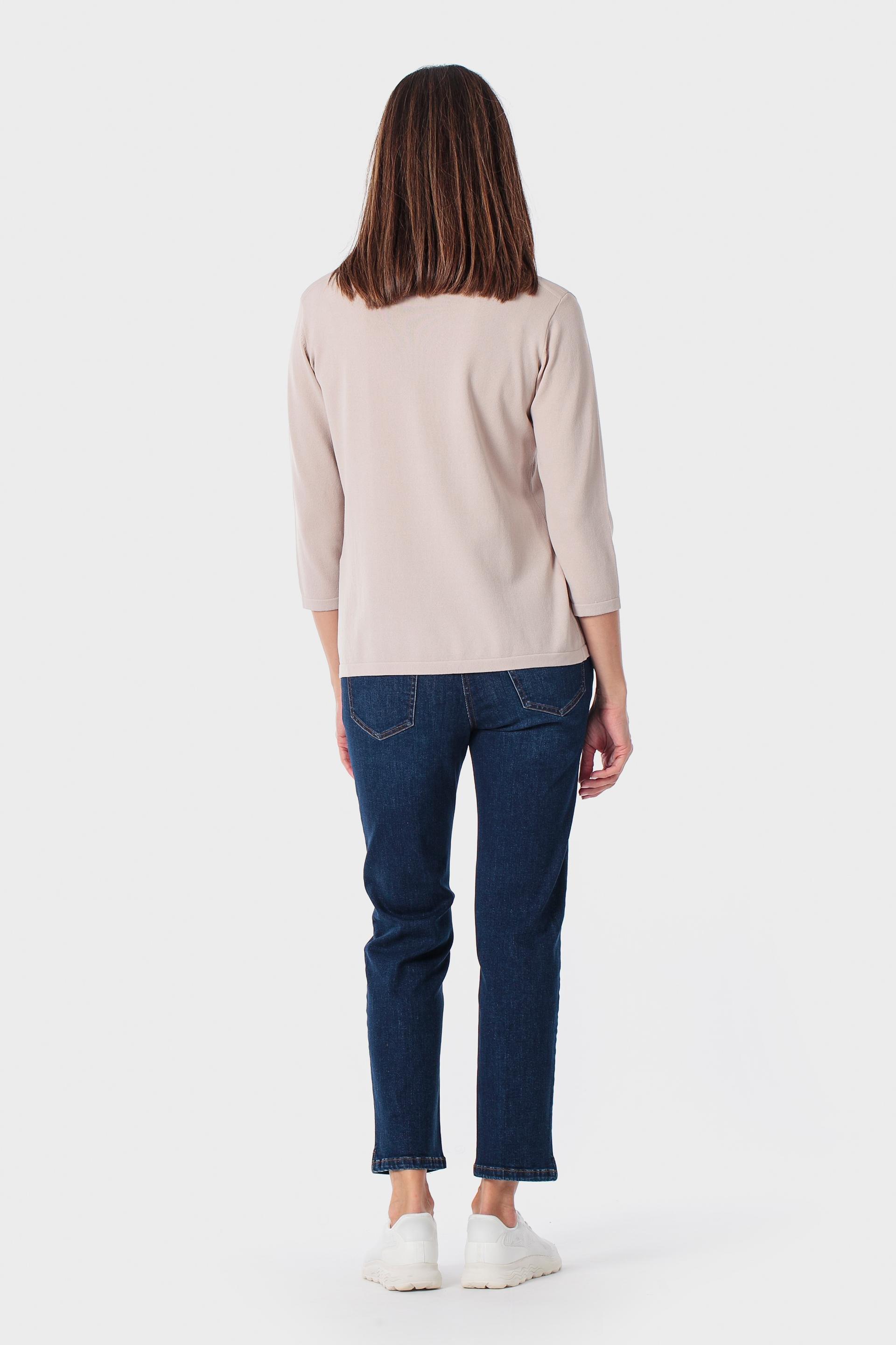 Pink Basic Sweater, Beige, large image number 3