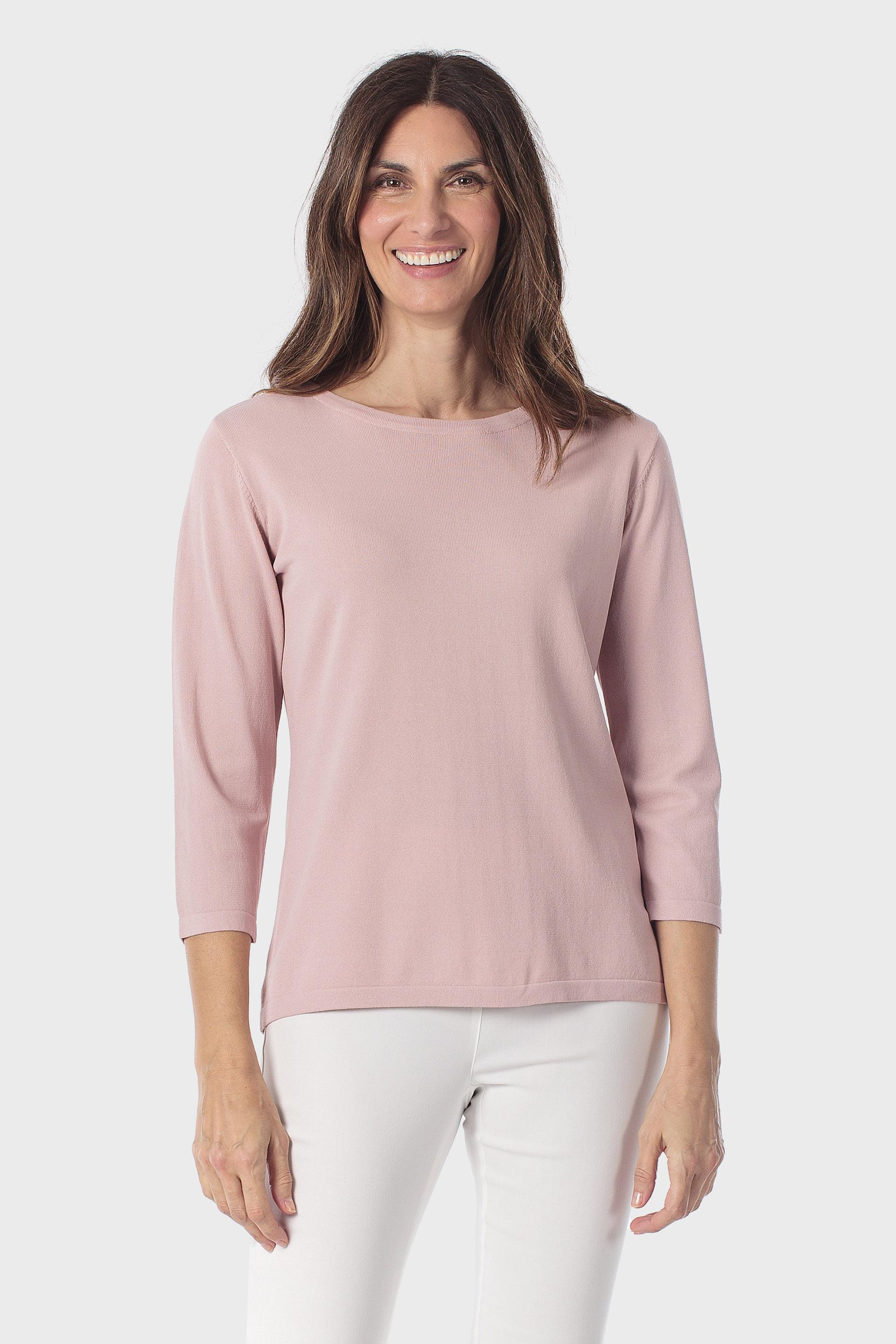 Pink Basic Sweater, 3701_237, large image number 0