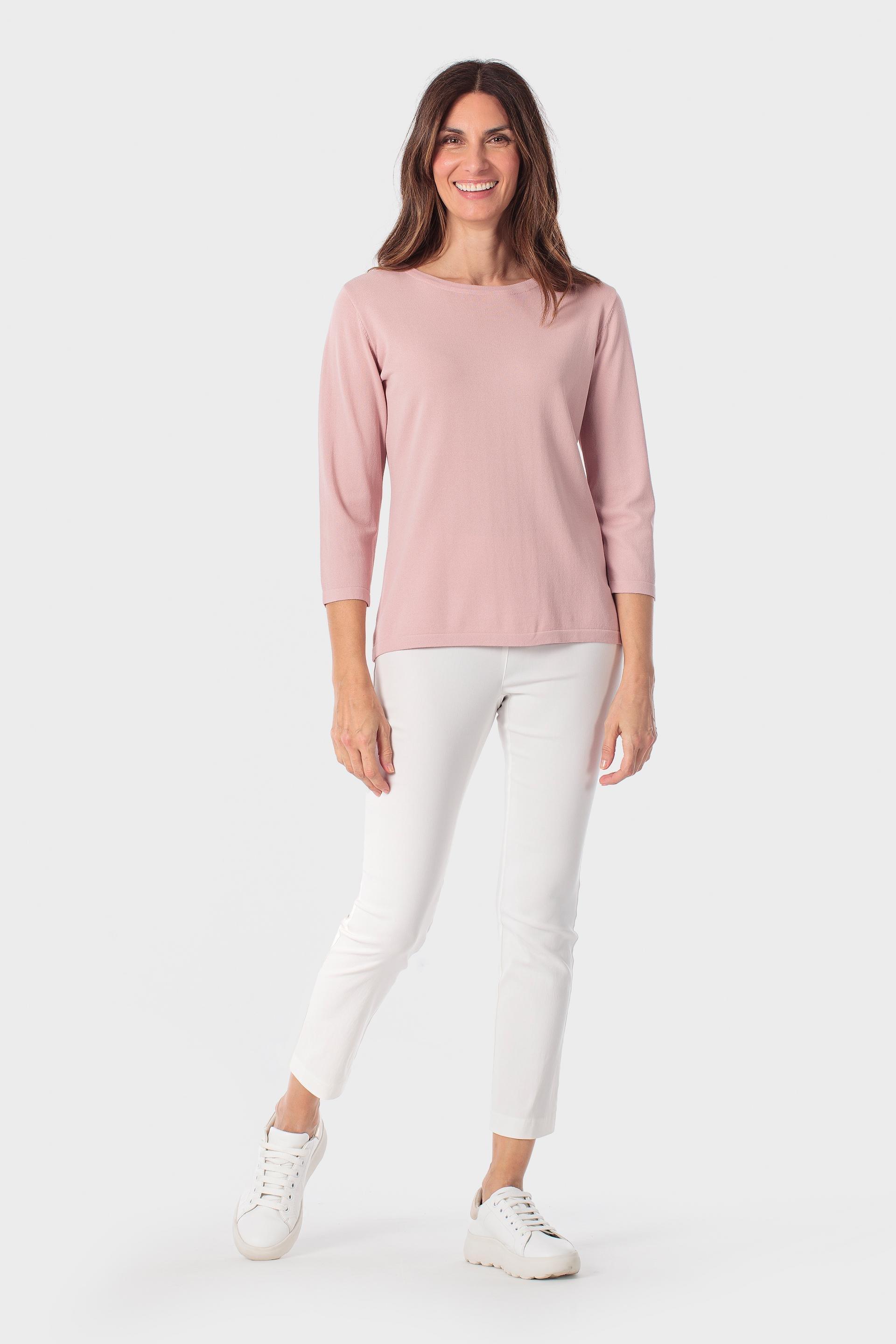 Pink Basic Sweater, Pink Nude, large image number 1