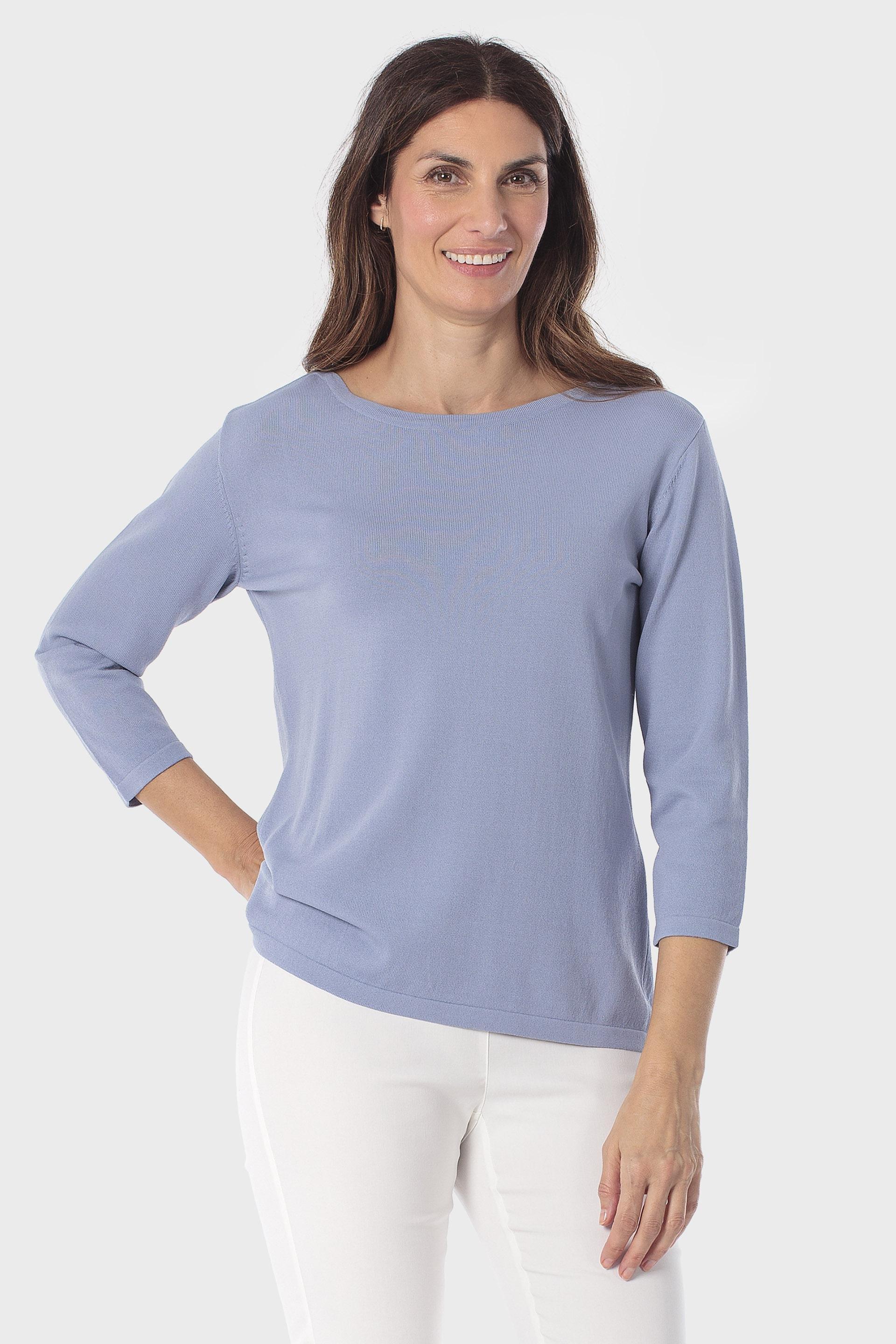 كنزة زرقاء أساسية, 3701_272, large image number 0