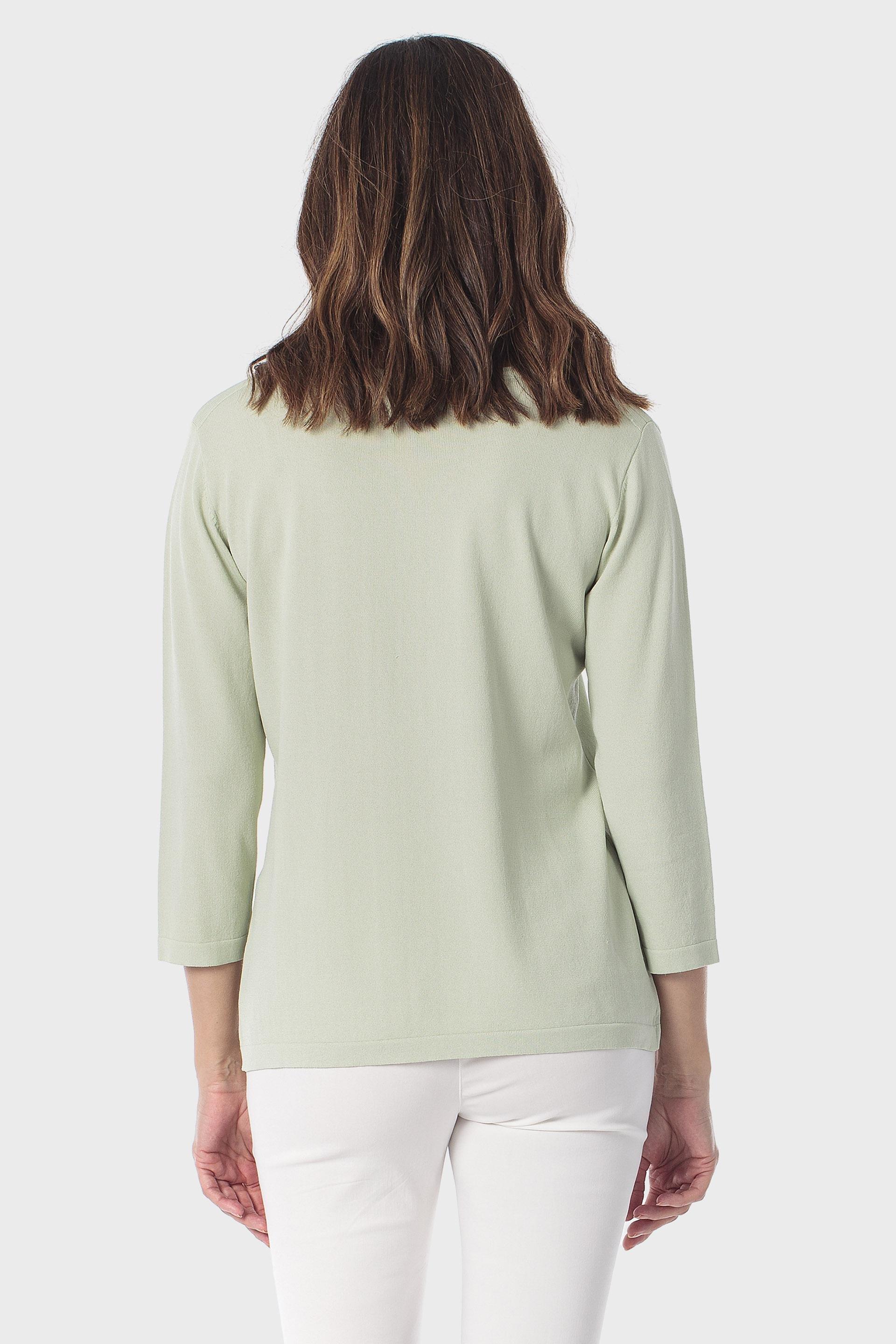 Green Basic Sweater, 3701_318, large image number 2