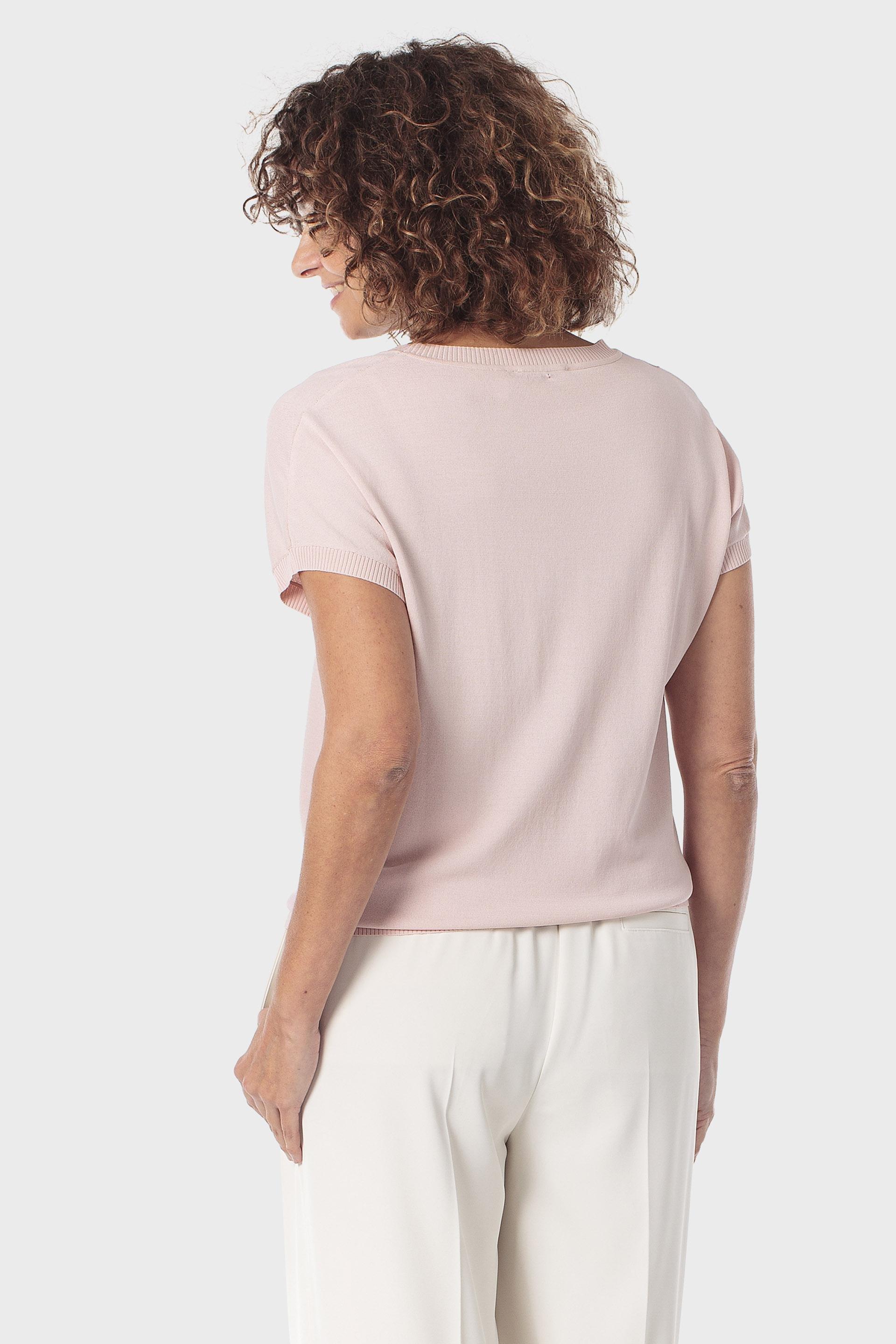 بلوزة وردية بترصيع إنتارسيا بأحجار الراين, Pink Nude, large image number 2