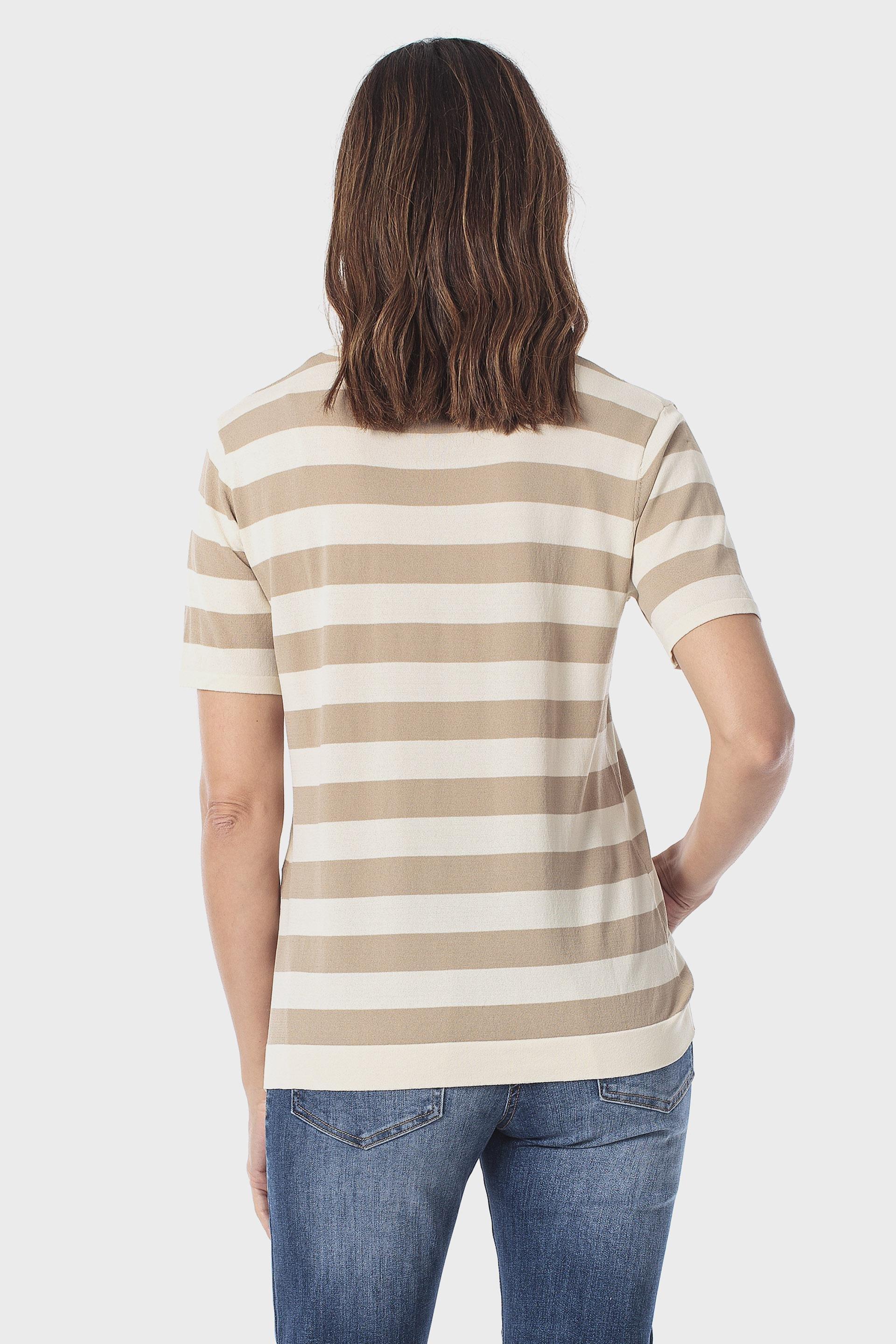 Sequin Striped Sweater Beige, Beige, large image number 2