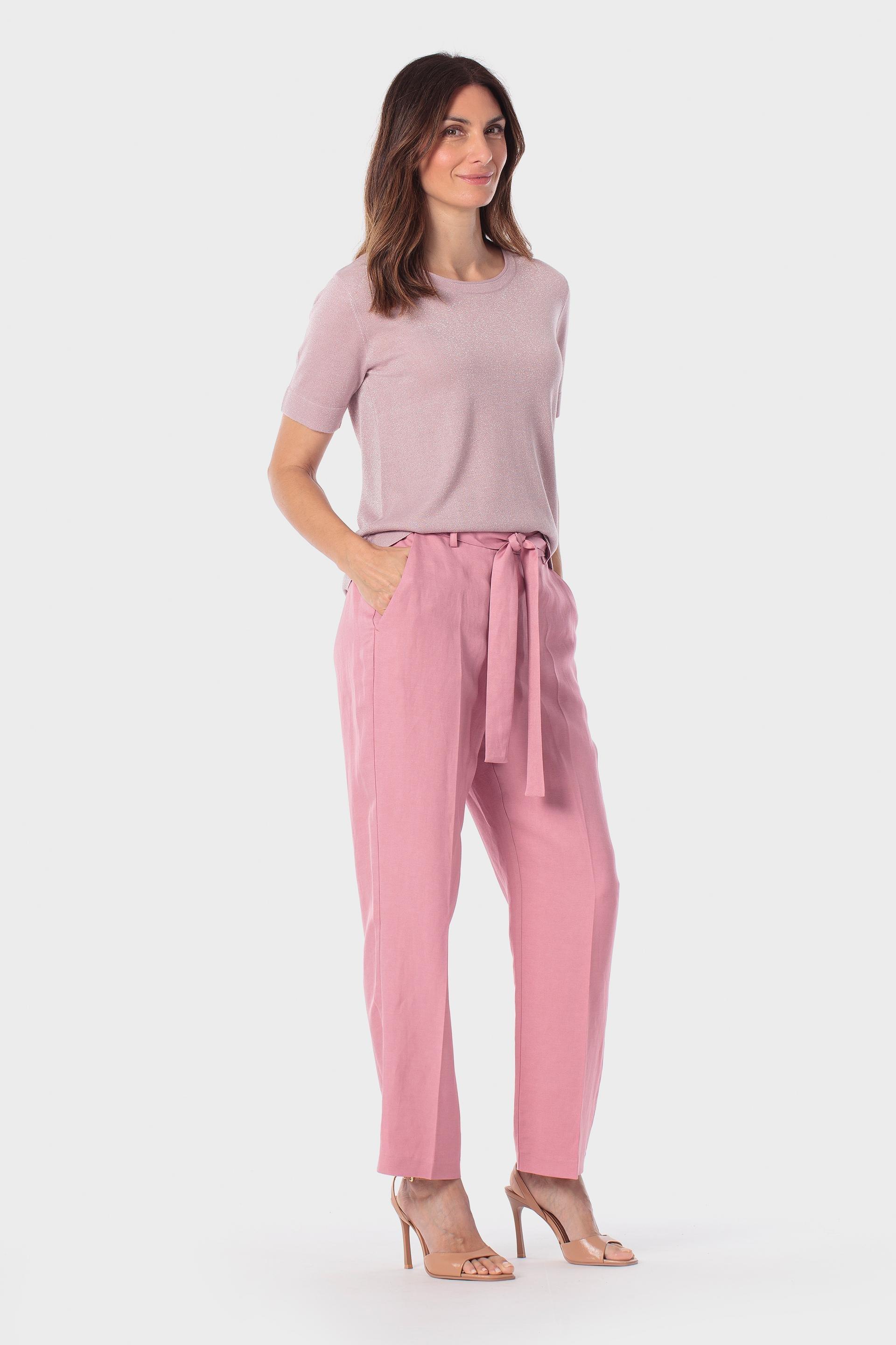 Pink Metallic Thread Sweater, 3701_112, large image number 1