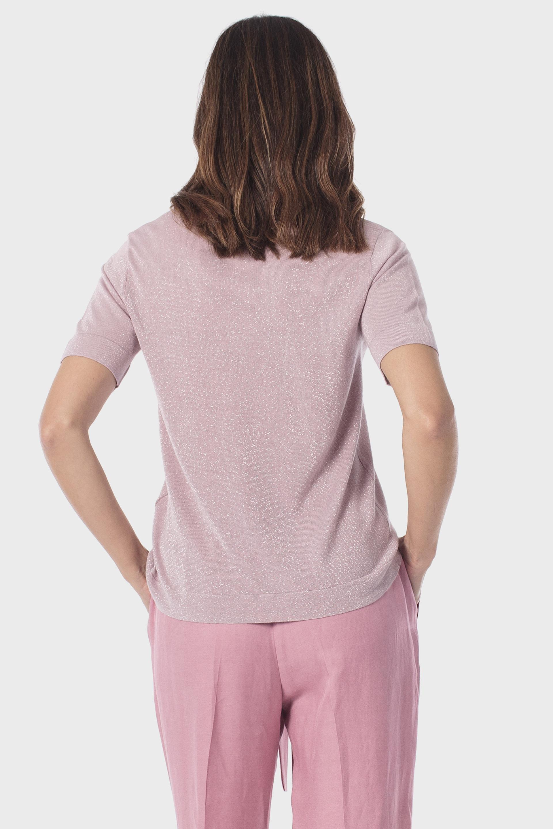 Pink Metallic Thread Sweater, 3701_112, large image number 2