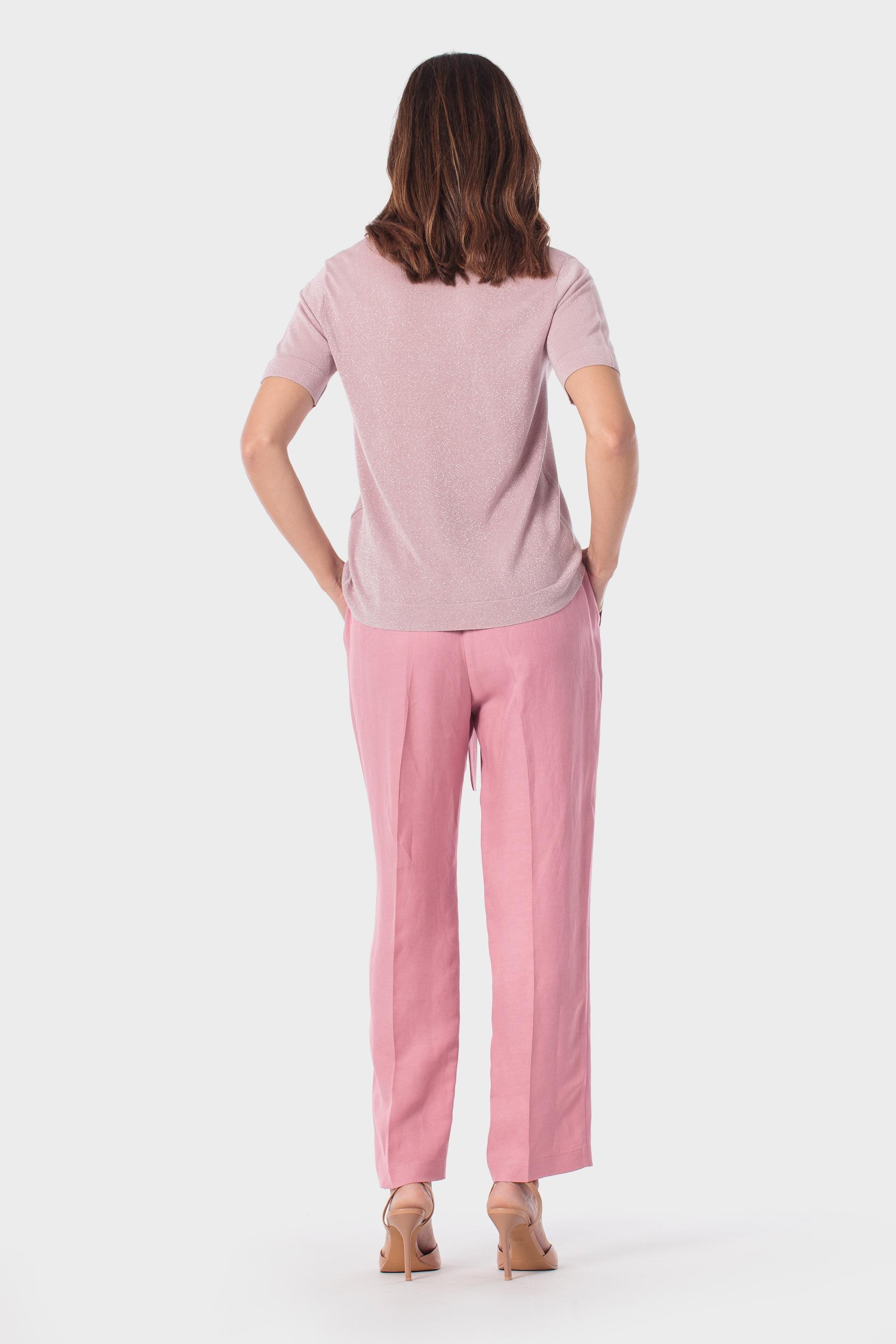 كنزة وردية بخيوط معدنية, Pink, large image number 3