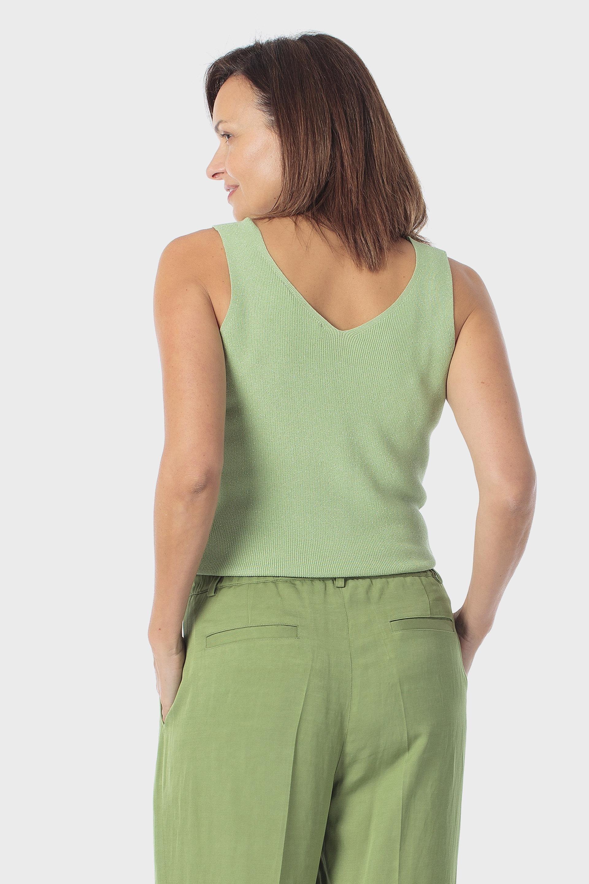 Green Metallic Thread Sweater, 3701_105, large image number 2