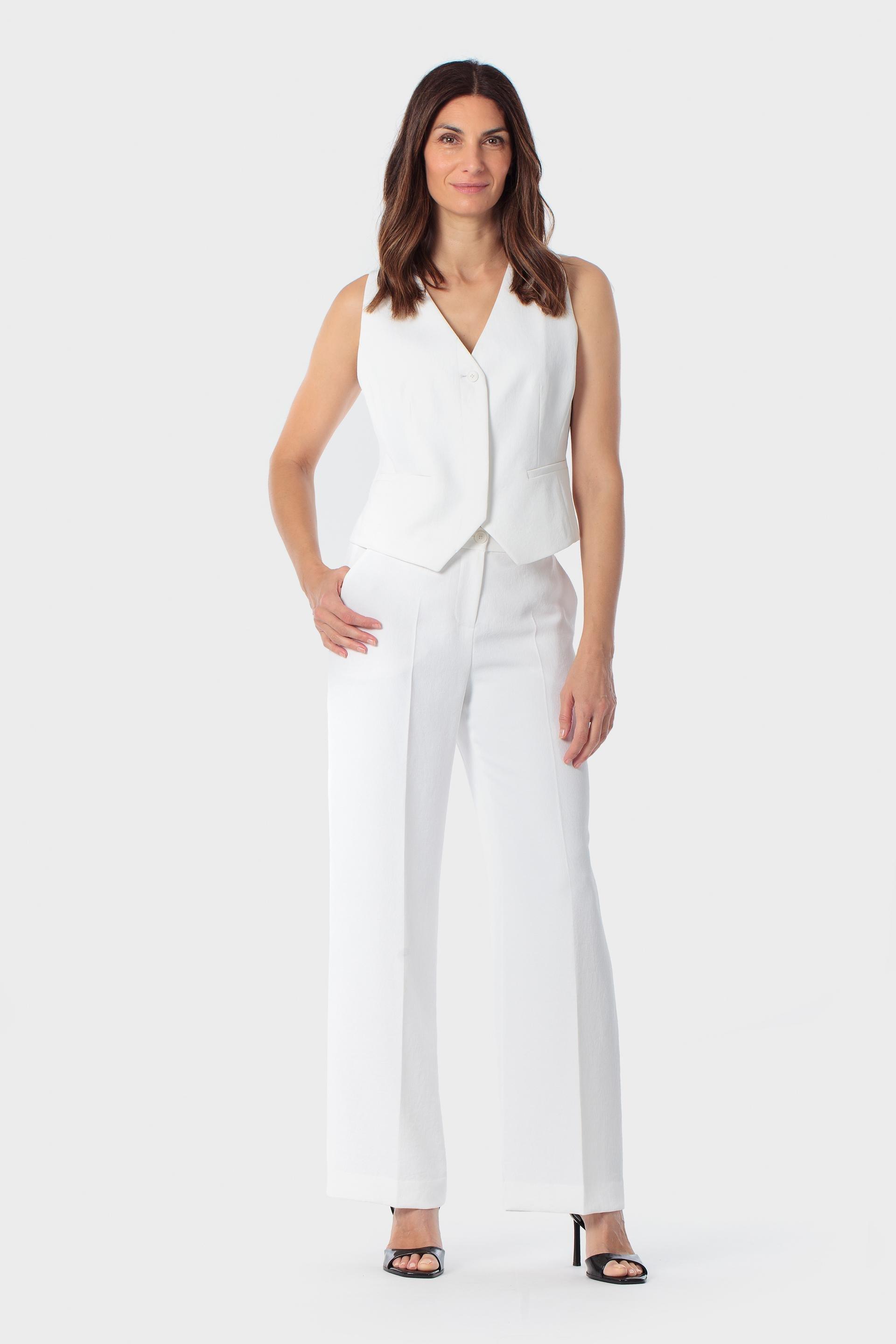 White Wide Trousers, Beige Talc, medium