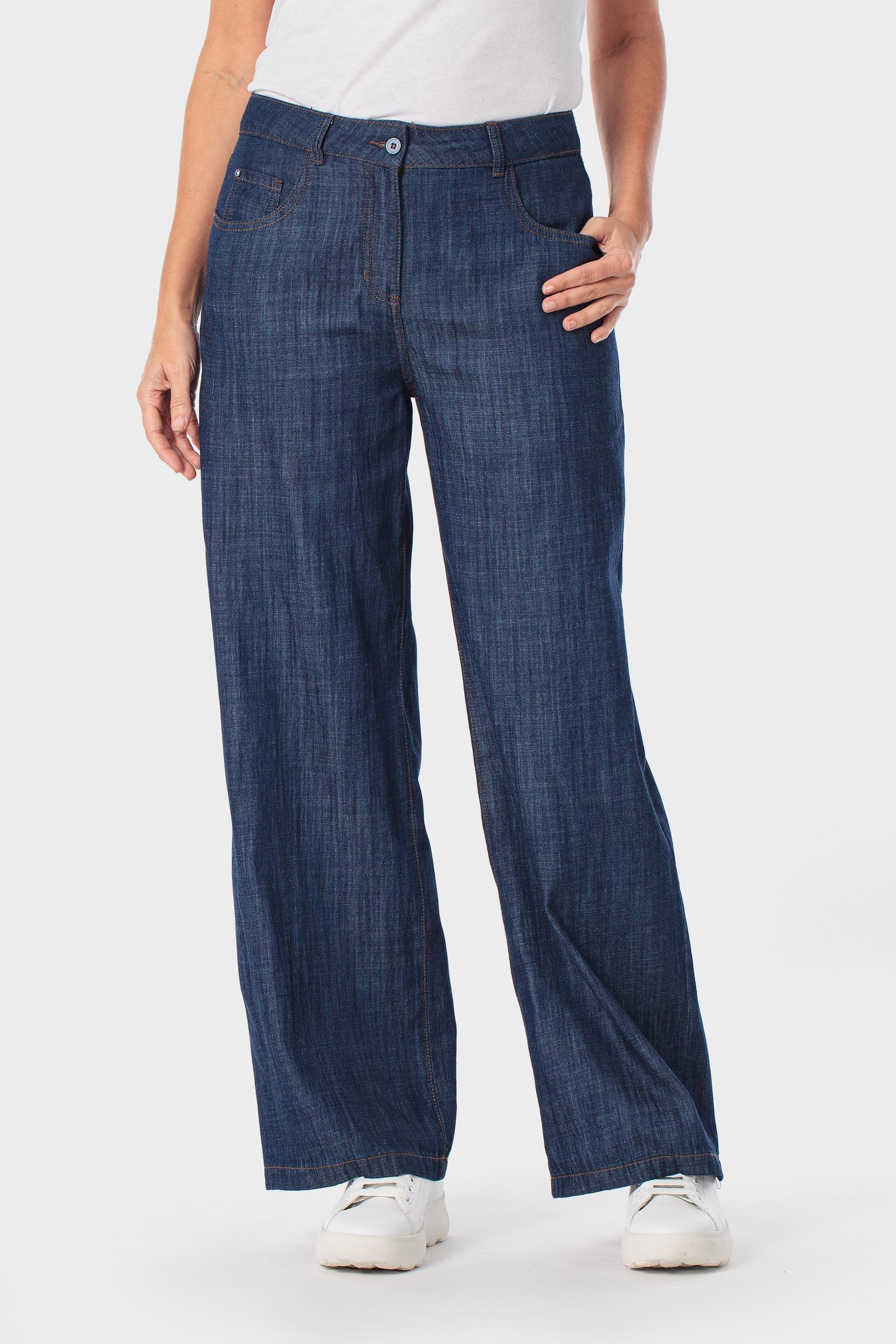 Navy Denim Trousers, Blue Denim, large image number 2