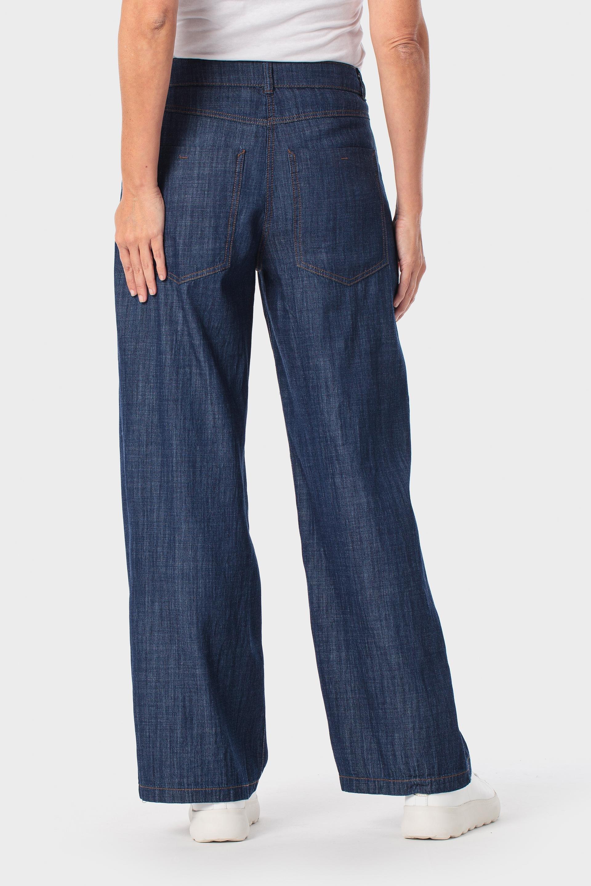 Navy Denim Trousers, Blue Denim, large image number 3