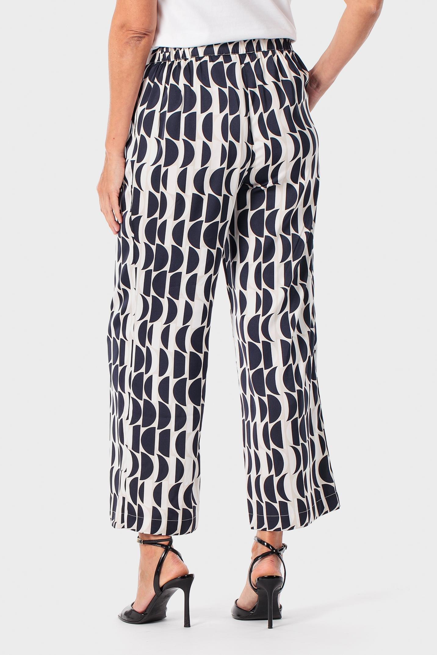 Black Printed Trousers, Blue Navy, large image number 3
