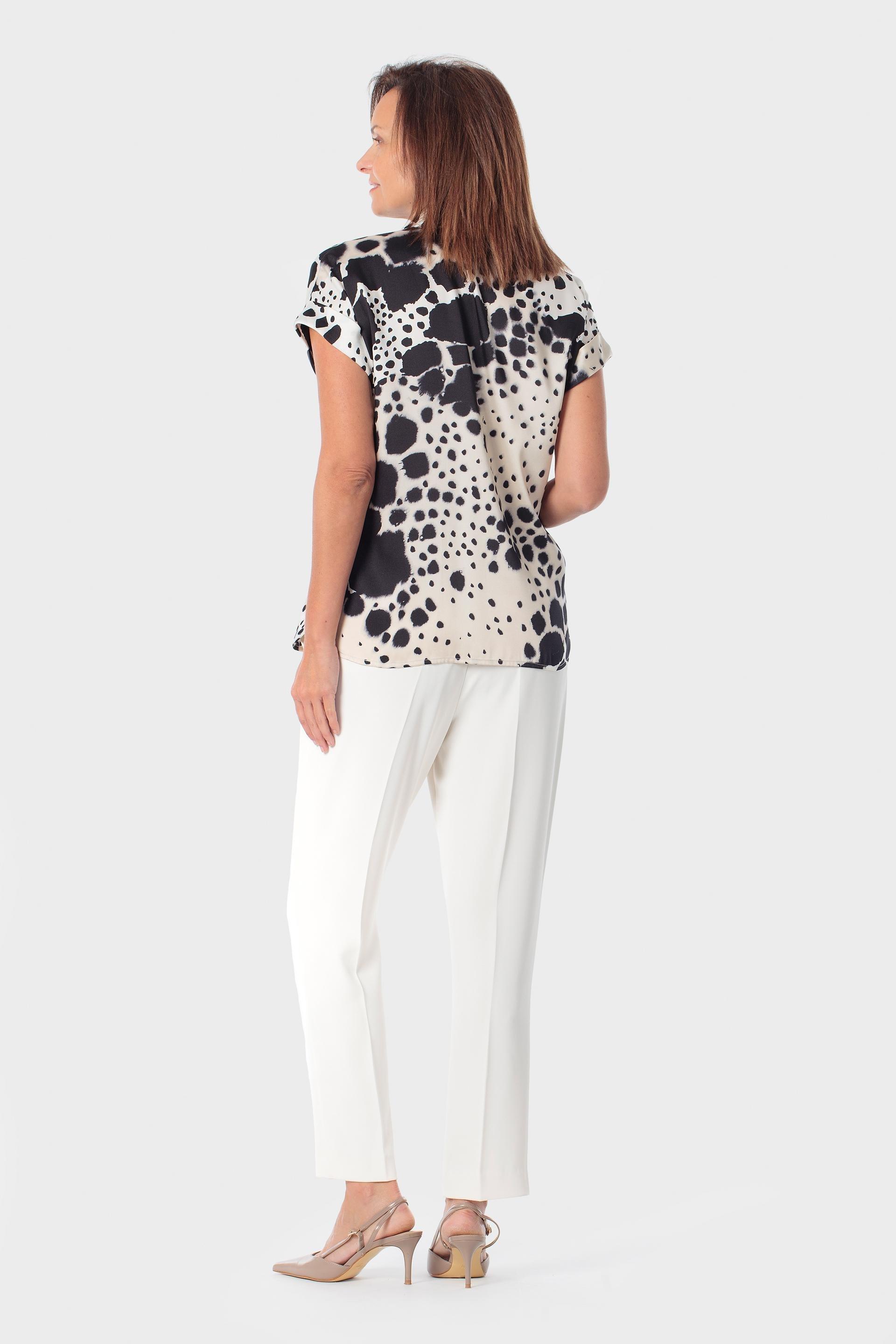 بنطال أبيض بخصر مطاطي, White Off White, large image number 1