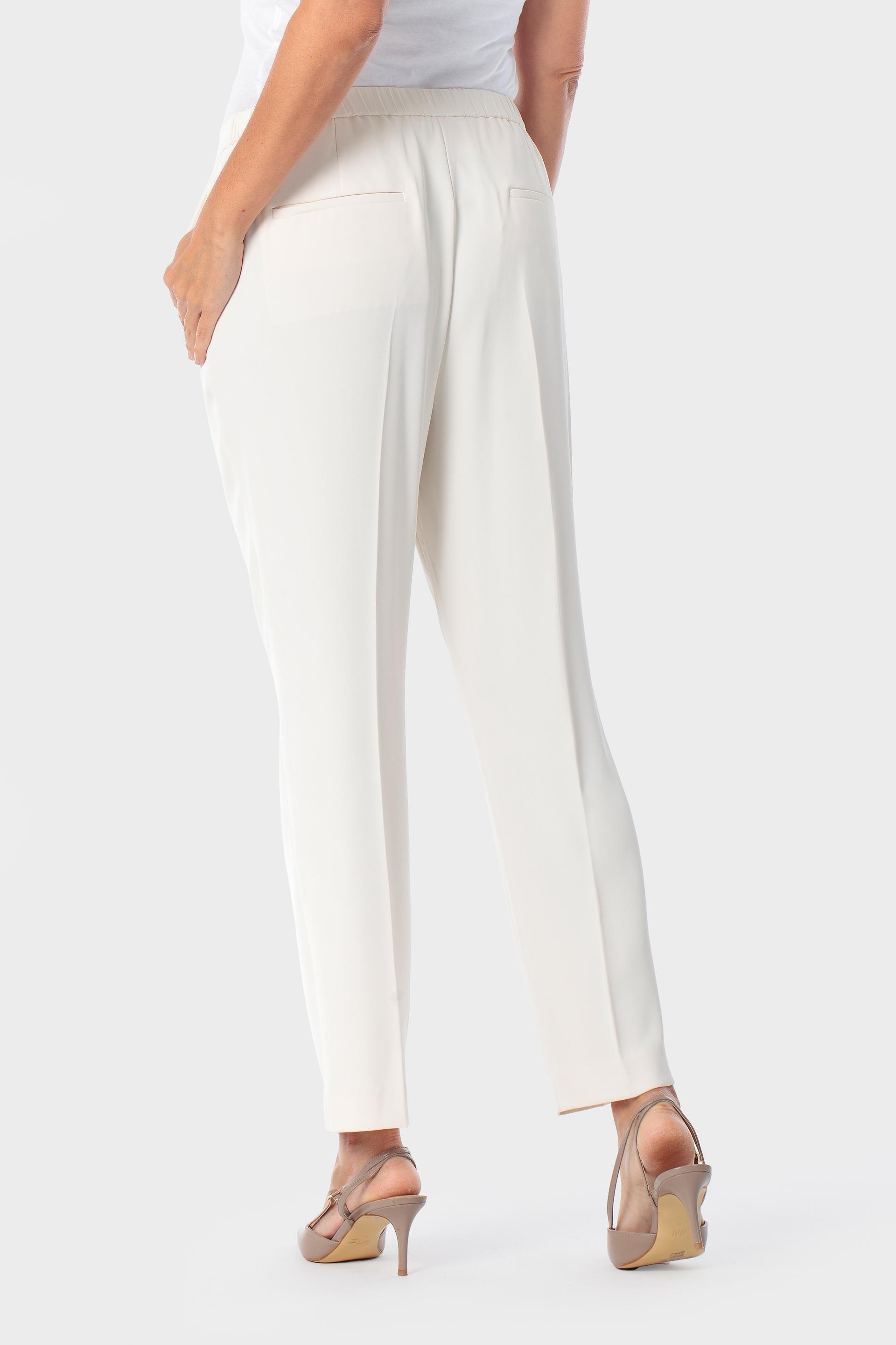 White Elastic Trousers, 3701_121, large image number 3