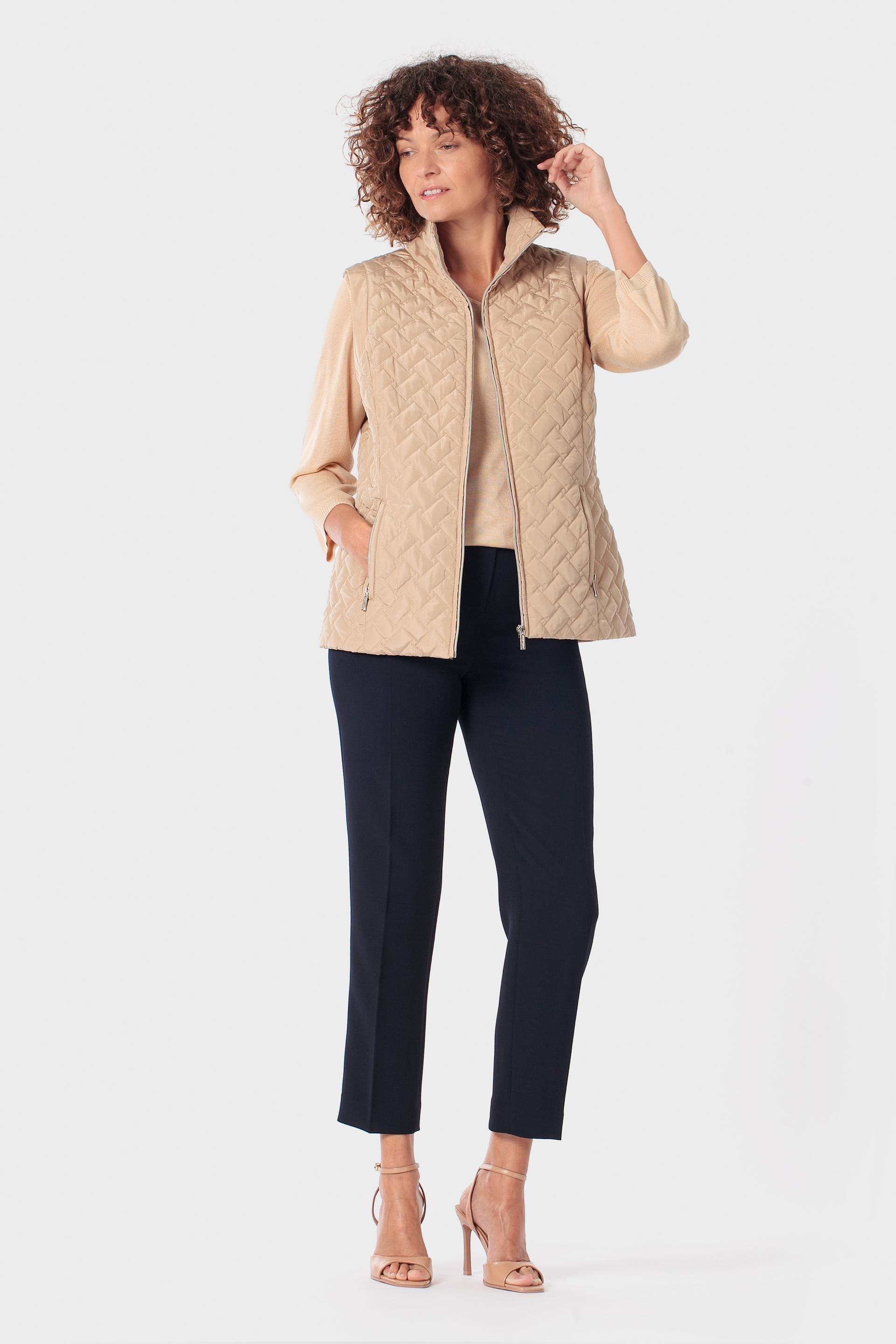 Tailored Crepe Trousers with Elasticated Waist, Blue Navy, medium