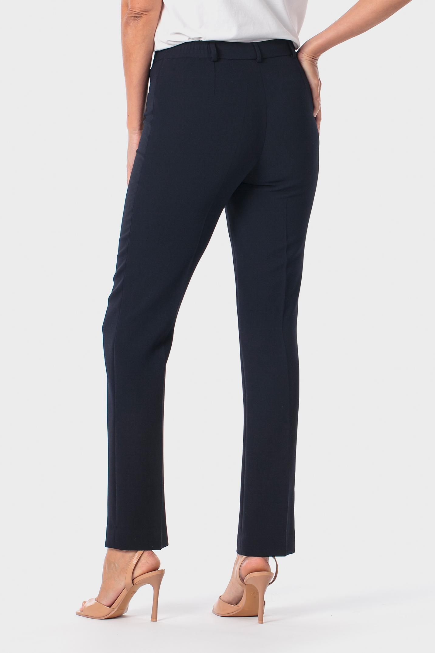 Tailored Crepe Trousers with Elasticated Waist, Blue Navy, large image number 3