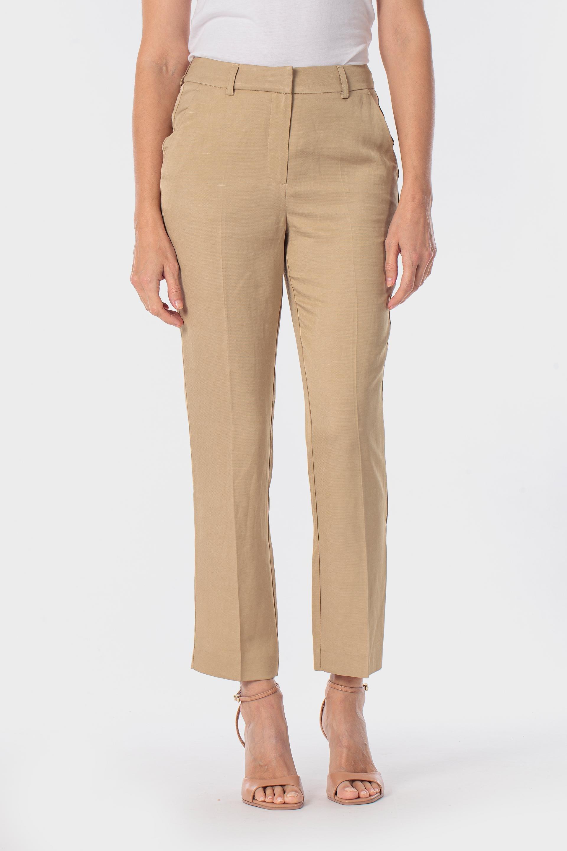 Beige Slim Trousers, 3701_148, large image number 2