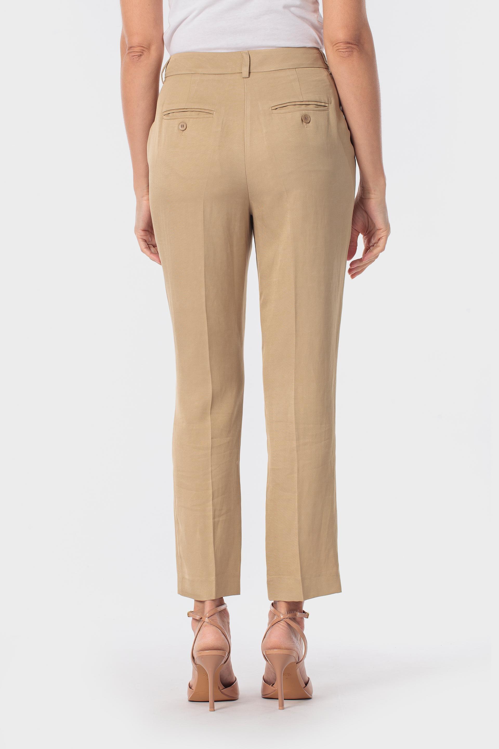 Beige Slim Trousers, 3701_148, large image number 3