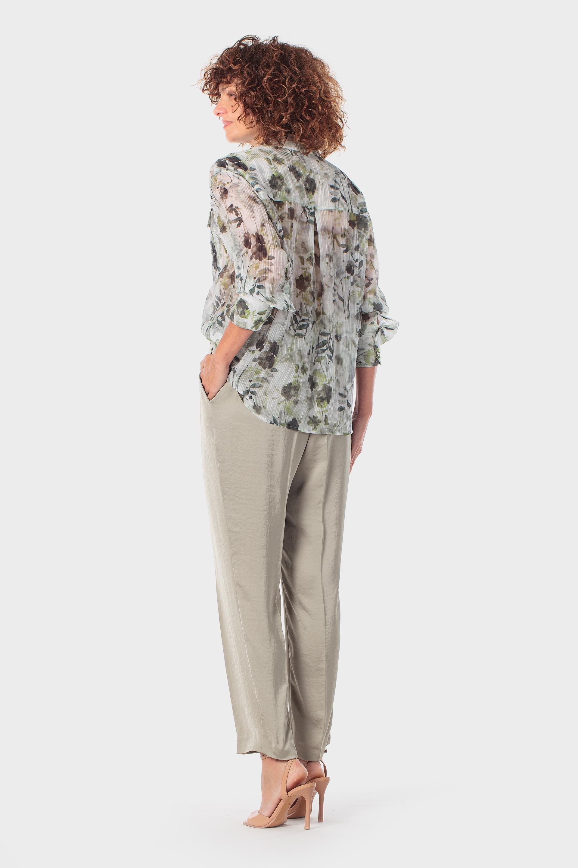 Green Satin Trousers, Green Sage, large image number 1