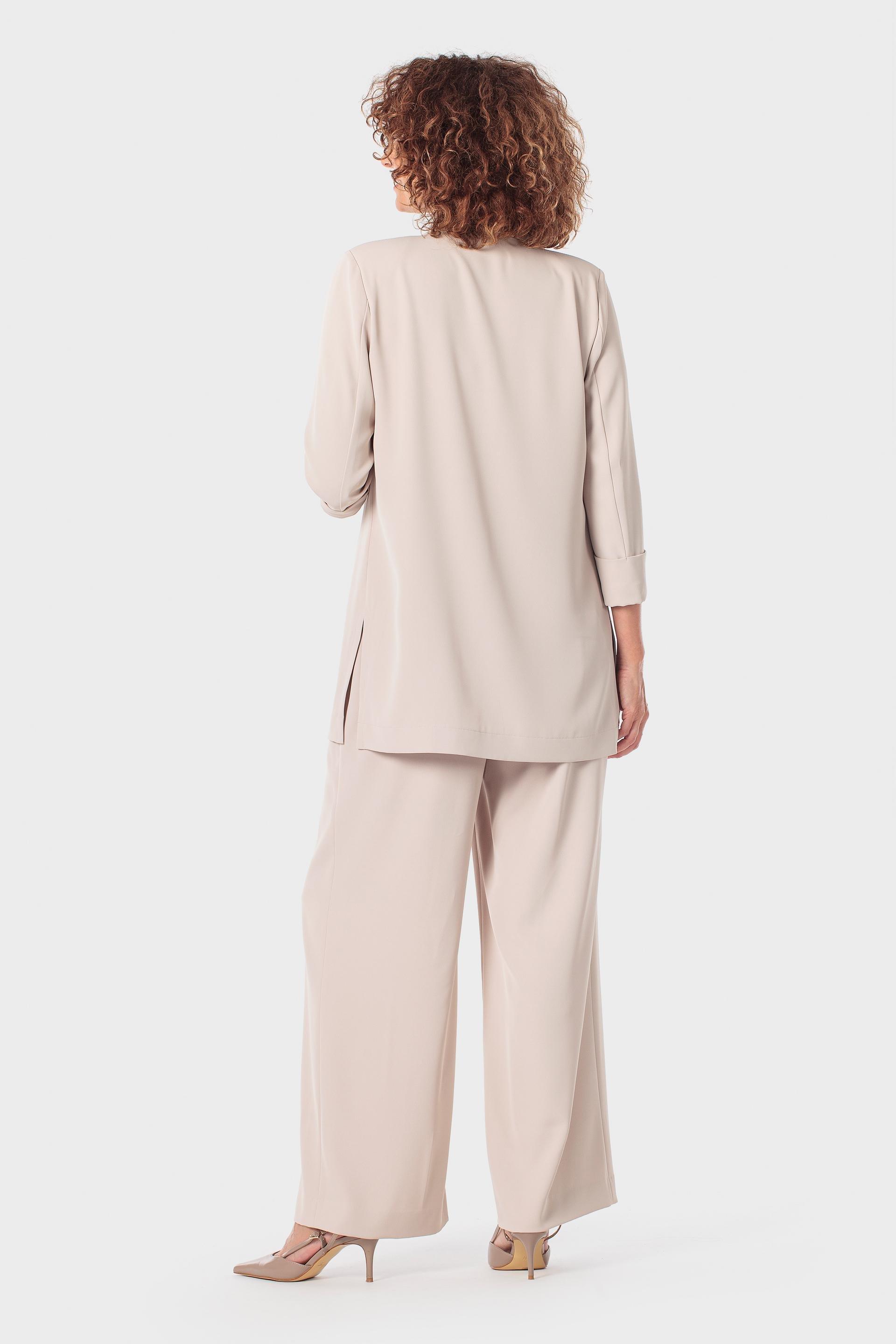 Wide-Leg Elastic Waist Trousers, 3701_129, large image number 1