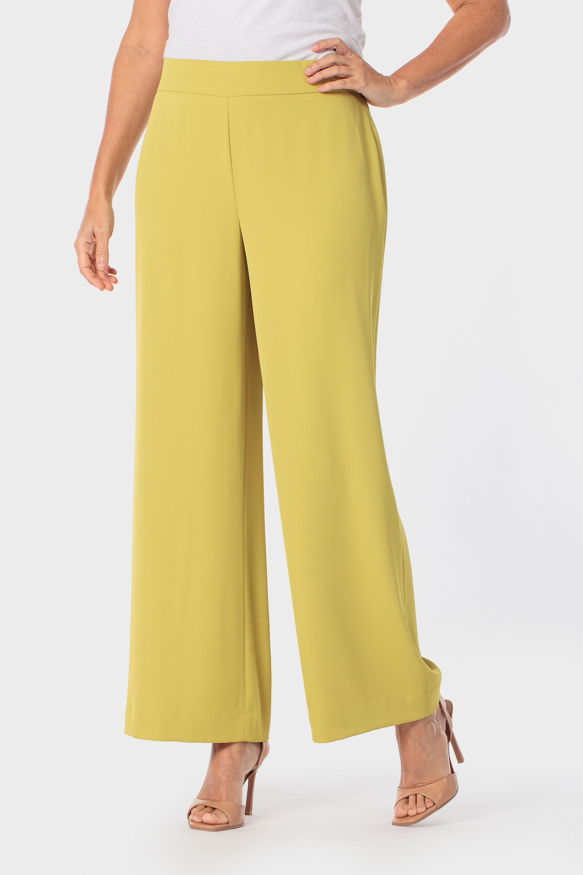 Wide-Leg Elastic Waist Trousers, 3701_398, large image number 2