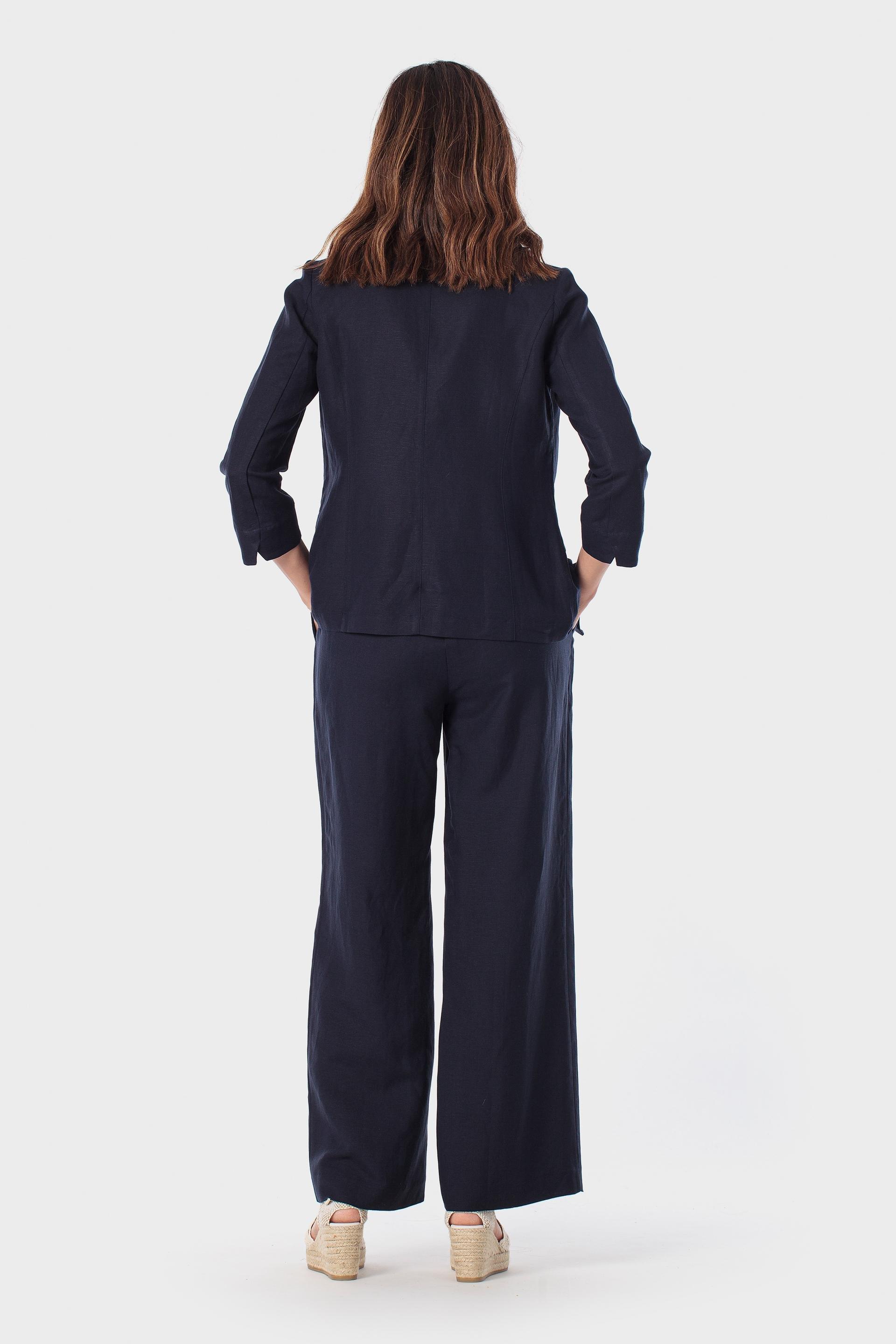 بنطال كتان، كحلي, Blue Navy, large image number 1