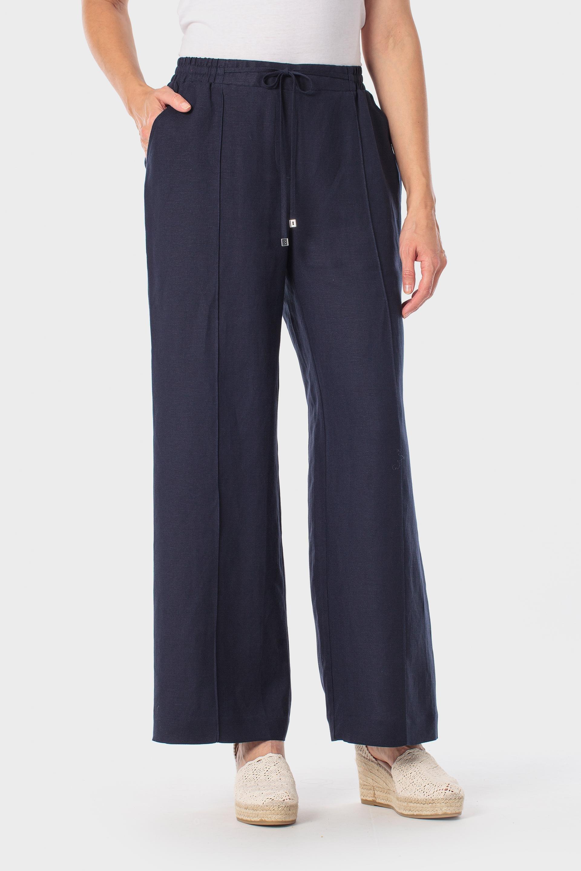 بنطال كتان، كحلي, Blue Navy, large image number 2